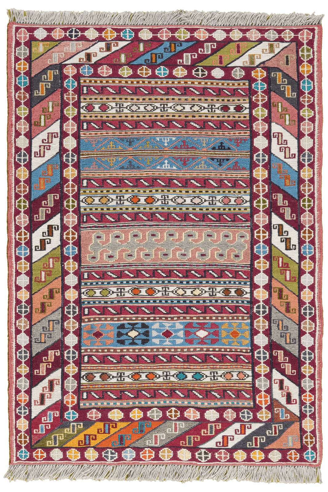 Sumak Shahsavan — Handmade, 69x97 cm, Multicolor, 100% Virgin Wool | Main view