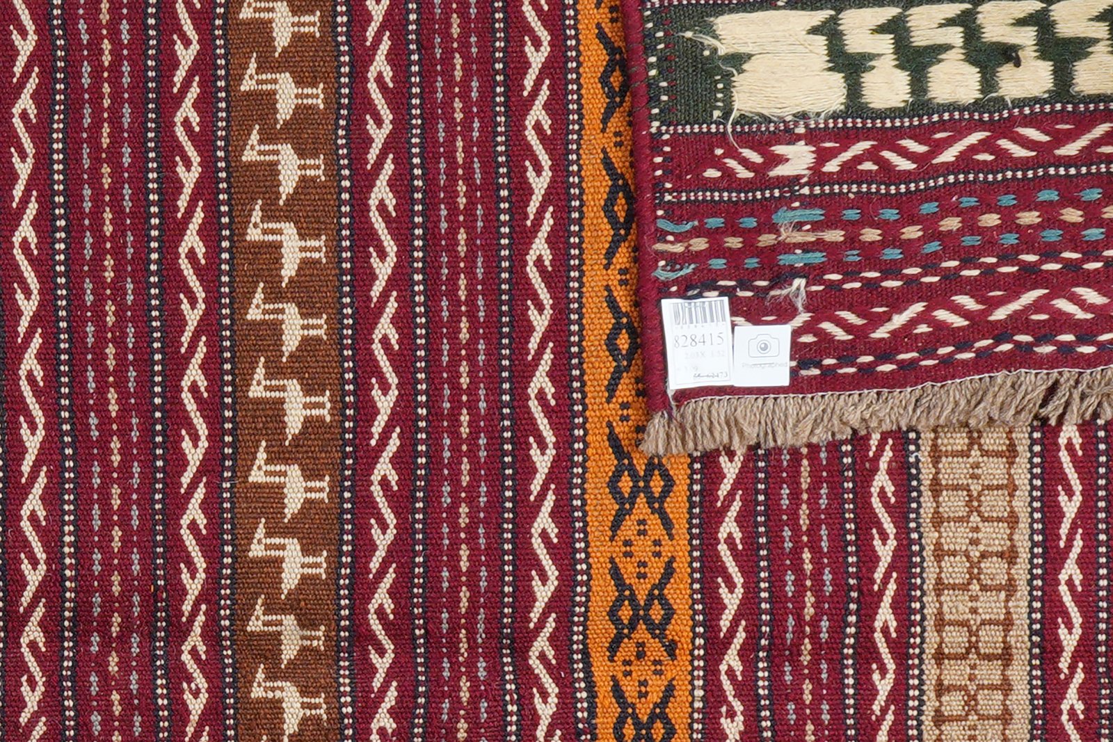 Kelim Kordi — Handmade, 152x203 cm, Violett, 100% Virgin Wool | View 5