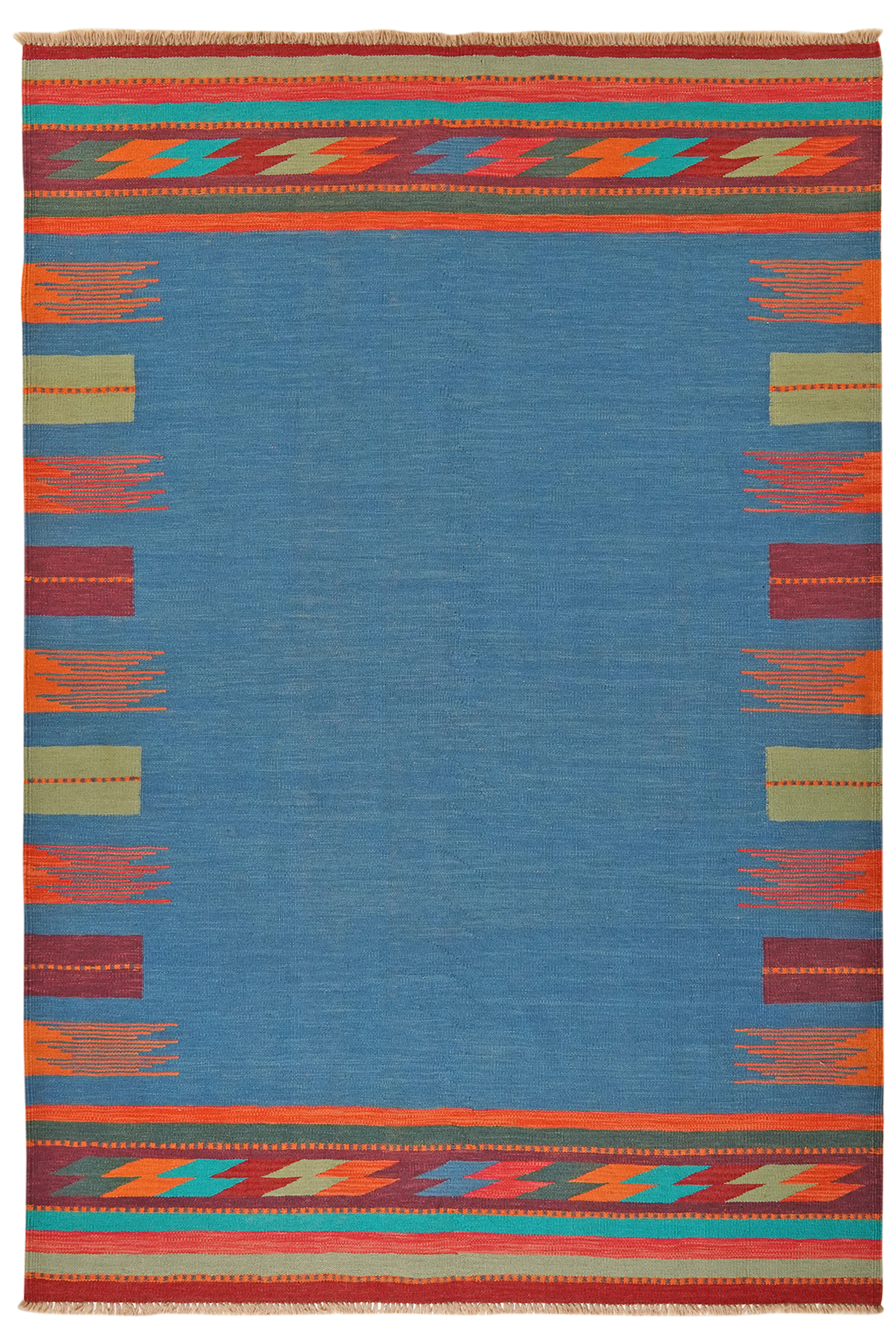 Kelim Gashgai — Handgefertigt, 251x173 cm, Bunt, 100% Virgin Wool | Main view