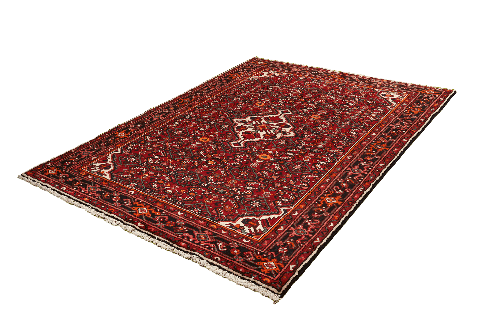 Hosseinabad — Hand-knotted, 161x215 cm, Red, 100% Virgin Wool | View 4