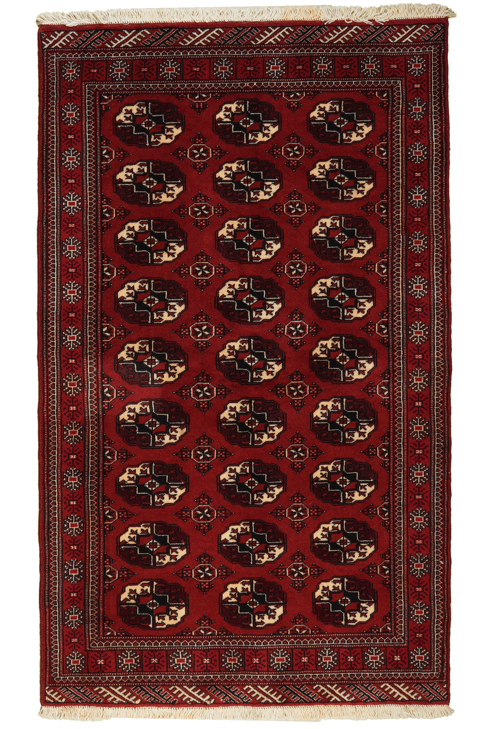 Turkman — Handgefertigt, 178x107 cm, Rot, 100% Virgin Wool | Main view