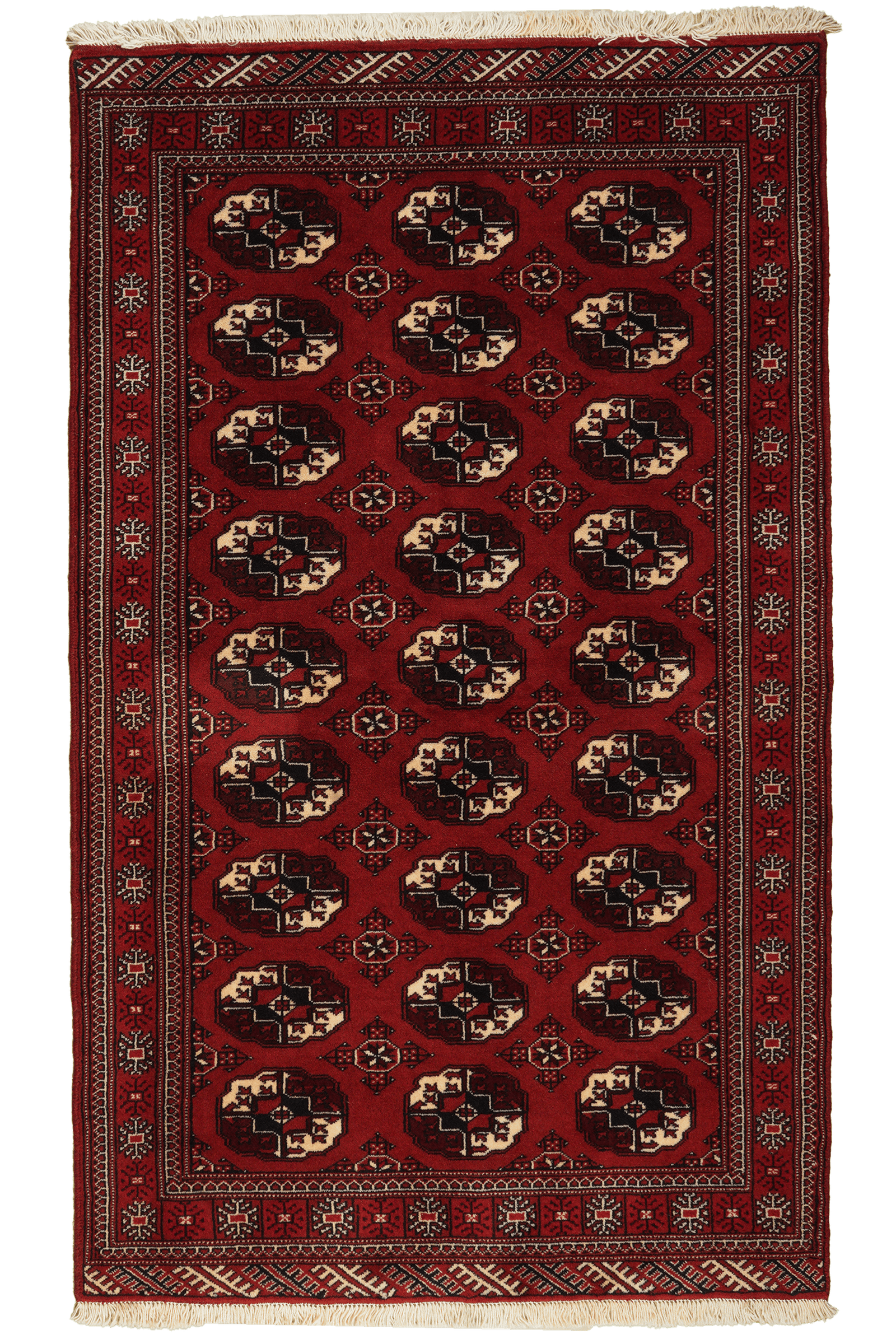 Turkman — Hand-knotted, 107x178 cm, Red, 100% Virgin Wool | Main view