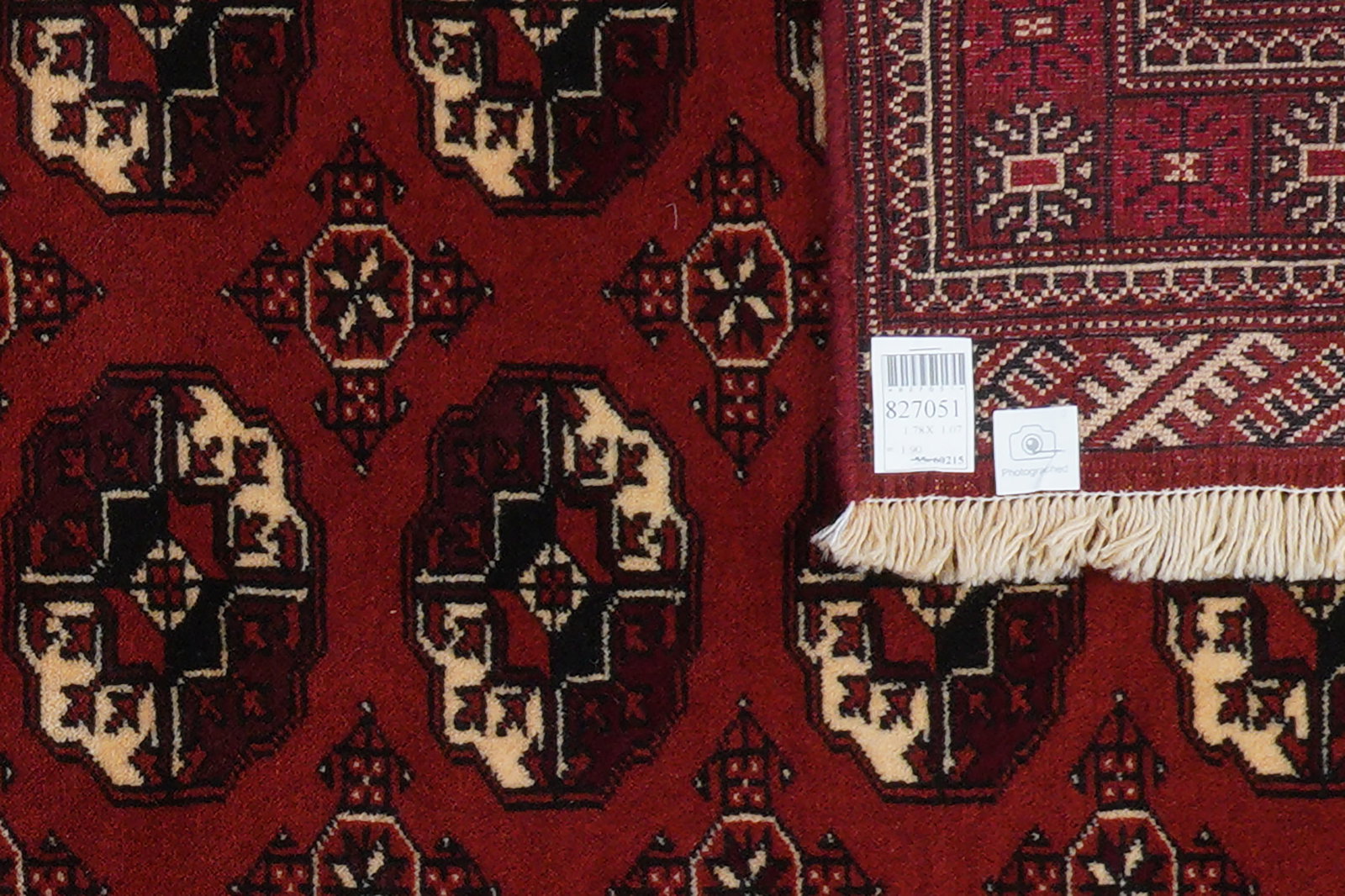Turkman — Handgefertigt, 178x107 cm, Rot, 100% Virgin Wool | View 7
