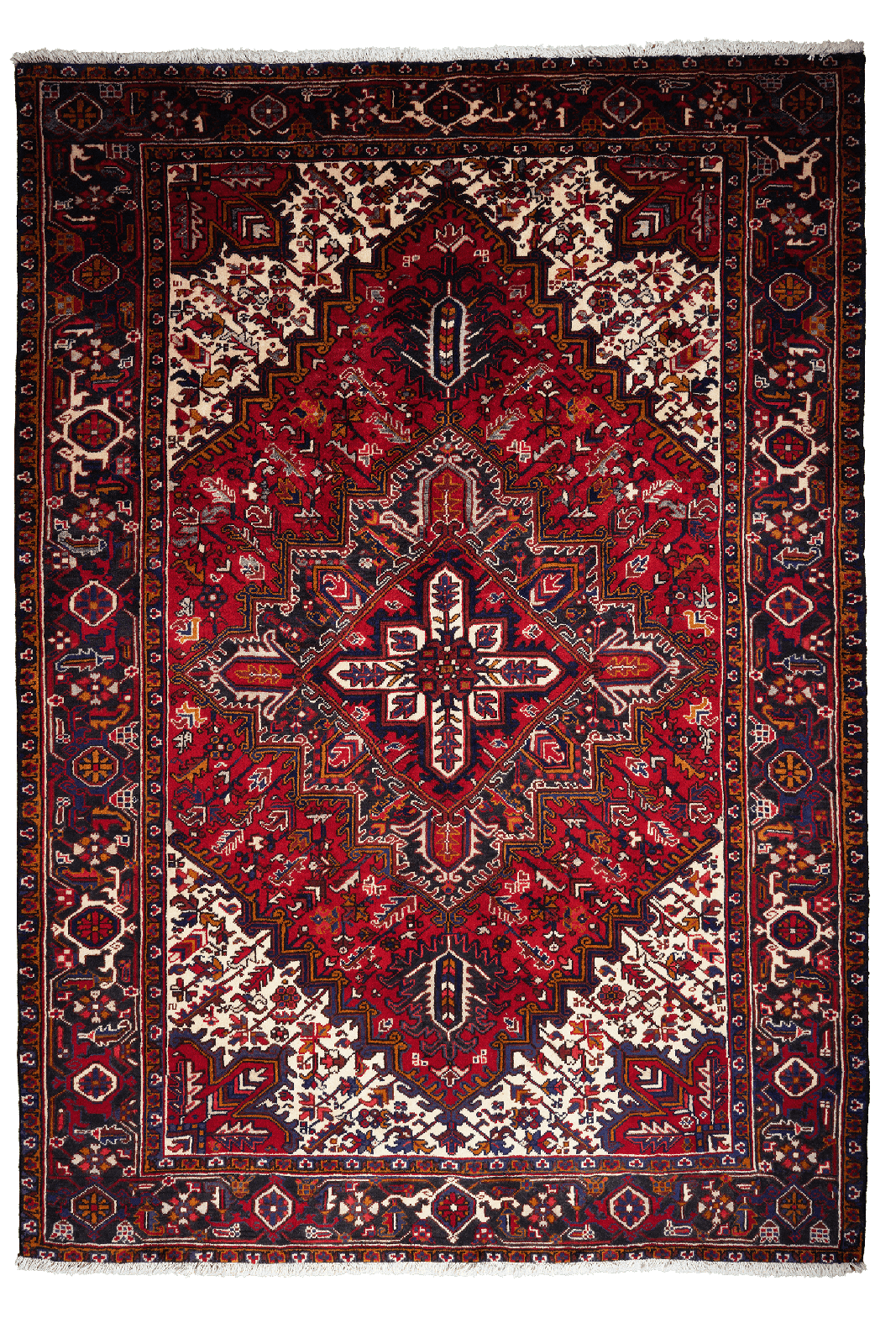 Mehrewan — Hand-knotted, 207x294 cm, Red, 100% Virgin Wool | Main view