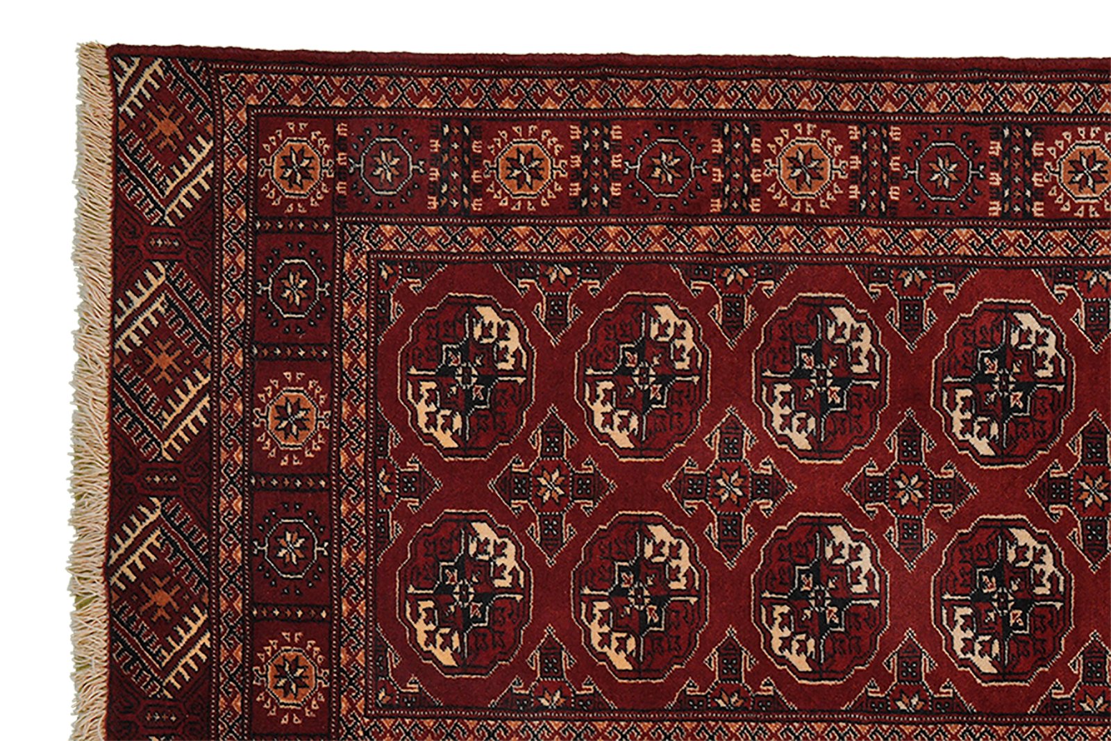 Turkman — Hand-knotted, 87x277 cm, Red, 100% Virgin Wool | View 3
