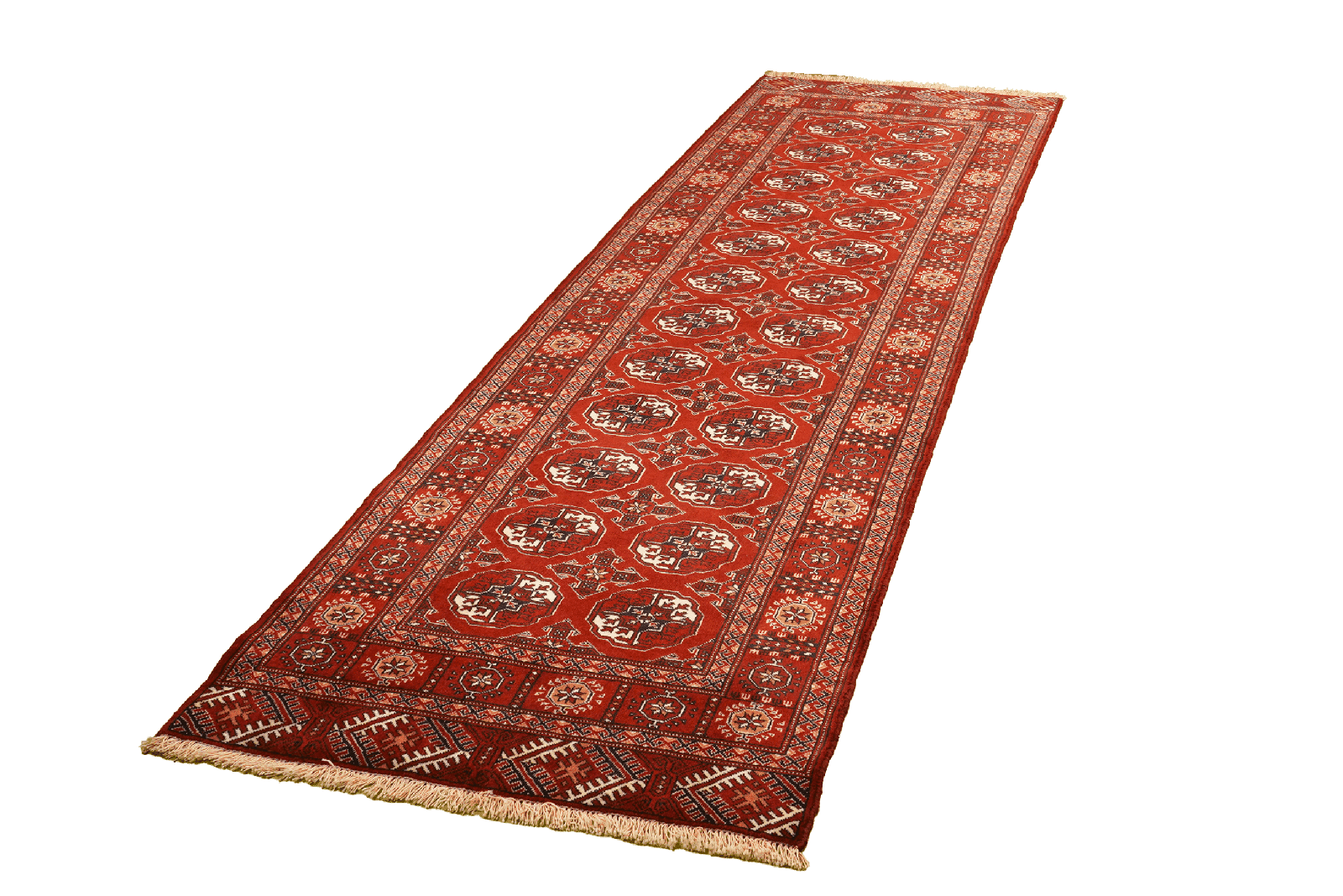 Turkman — Hand-knotted, 87x277 cm, Red, 100% Virgin Wool | View 5