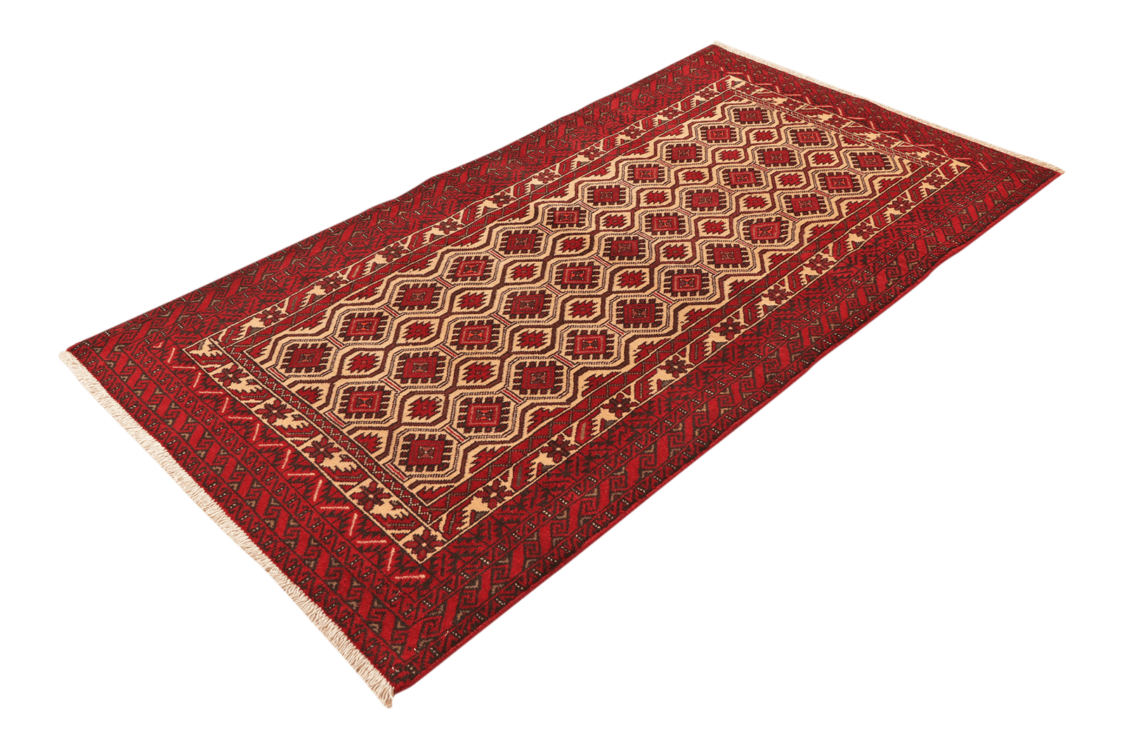 Belutch — Hand-knotted, 99x191 cm, Beige, 100% Virgin Wool | View 5
