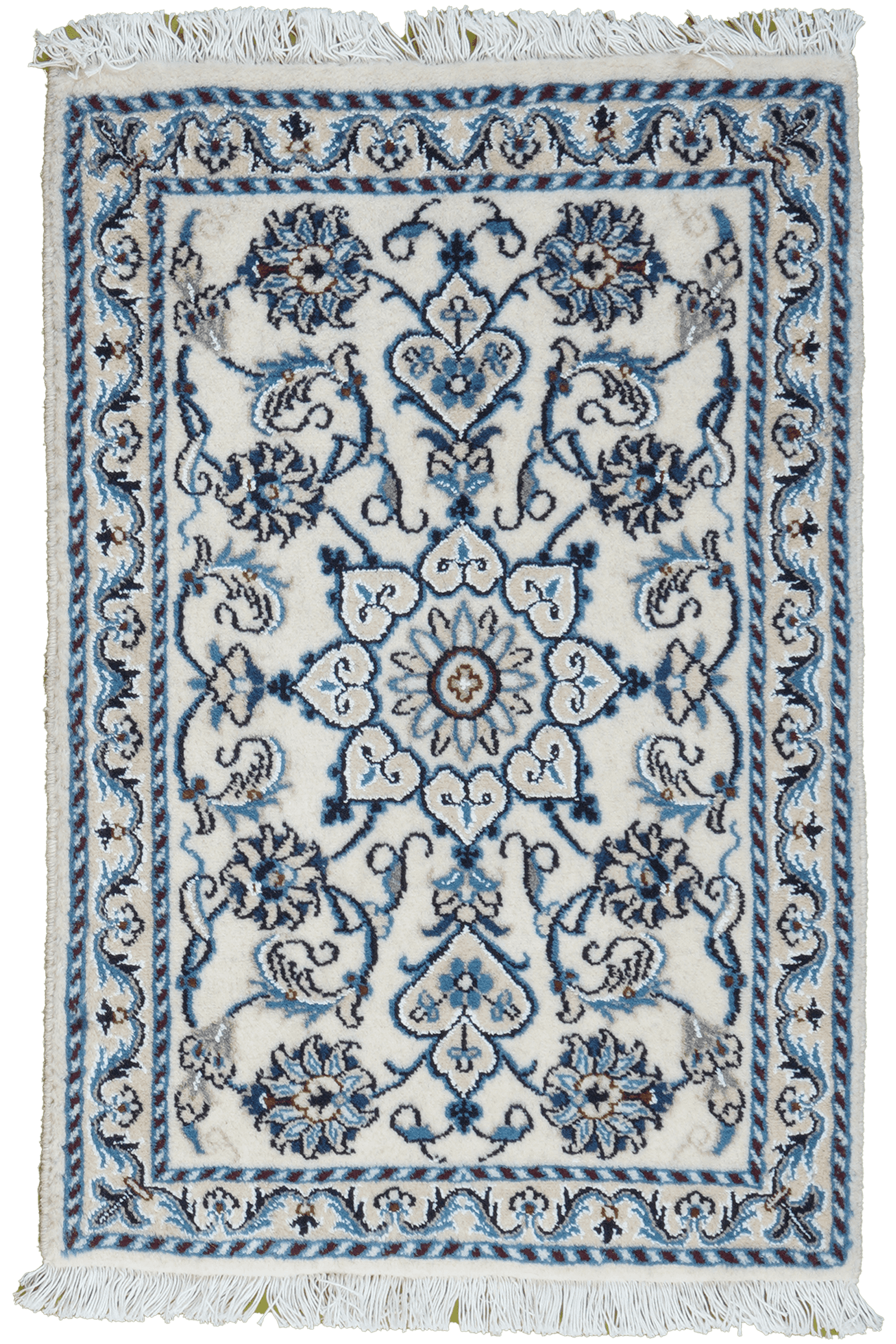 Nain 12La — Hand-knotted, 60x90 cm, Beige, 100% Virgin Wool | Main view