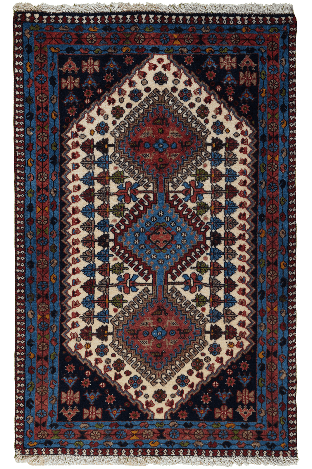 Yalameh — Hand-knotted, 81x127 cm, Beige, 100% Virgin Wool | Main view