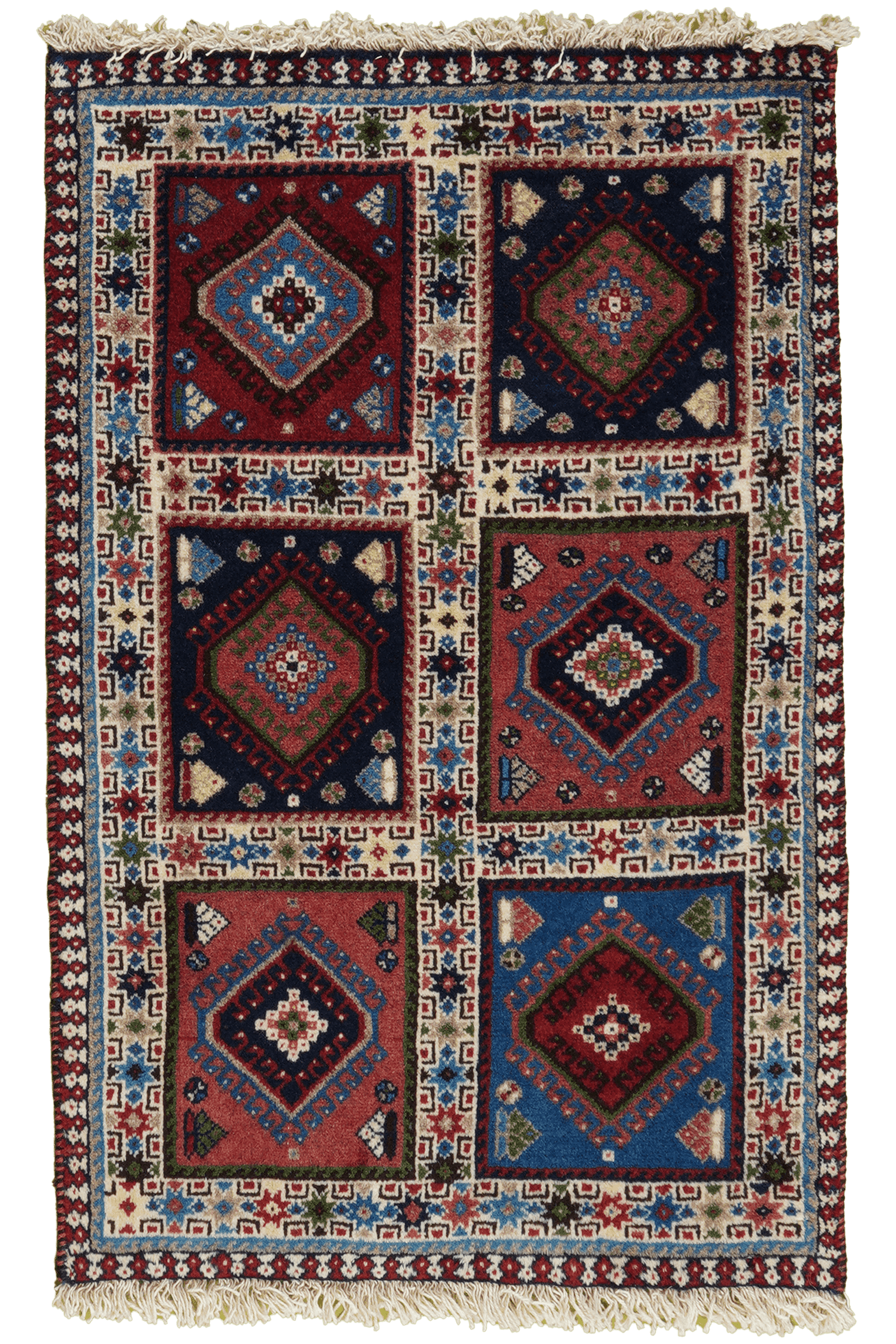 Yalameh — Hand-knotted, 62x96 cm, Multicolor, 100% Virgin Wool | Main view