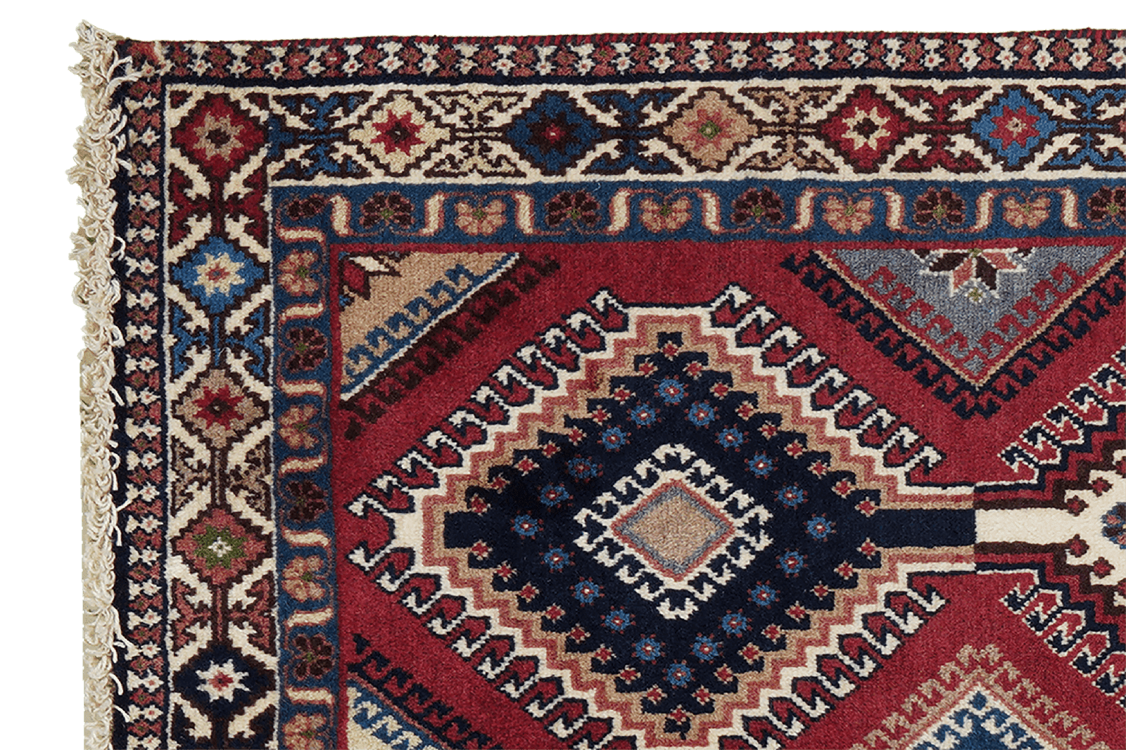 Yalameh — Hand-knotted, 101x147 cm, Red, 100% Virgin Wool | View 3