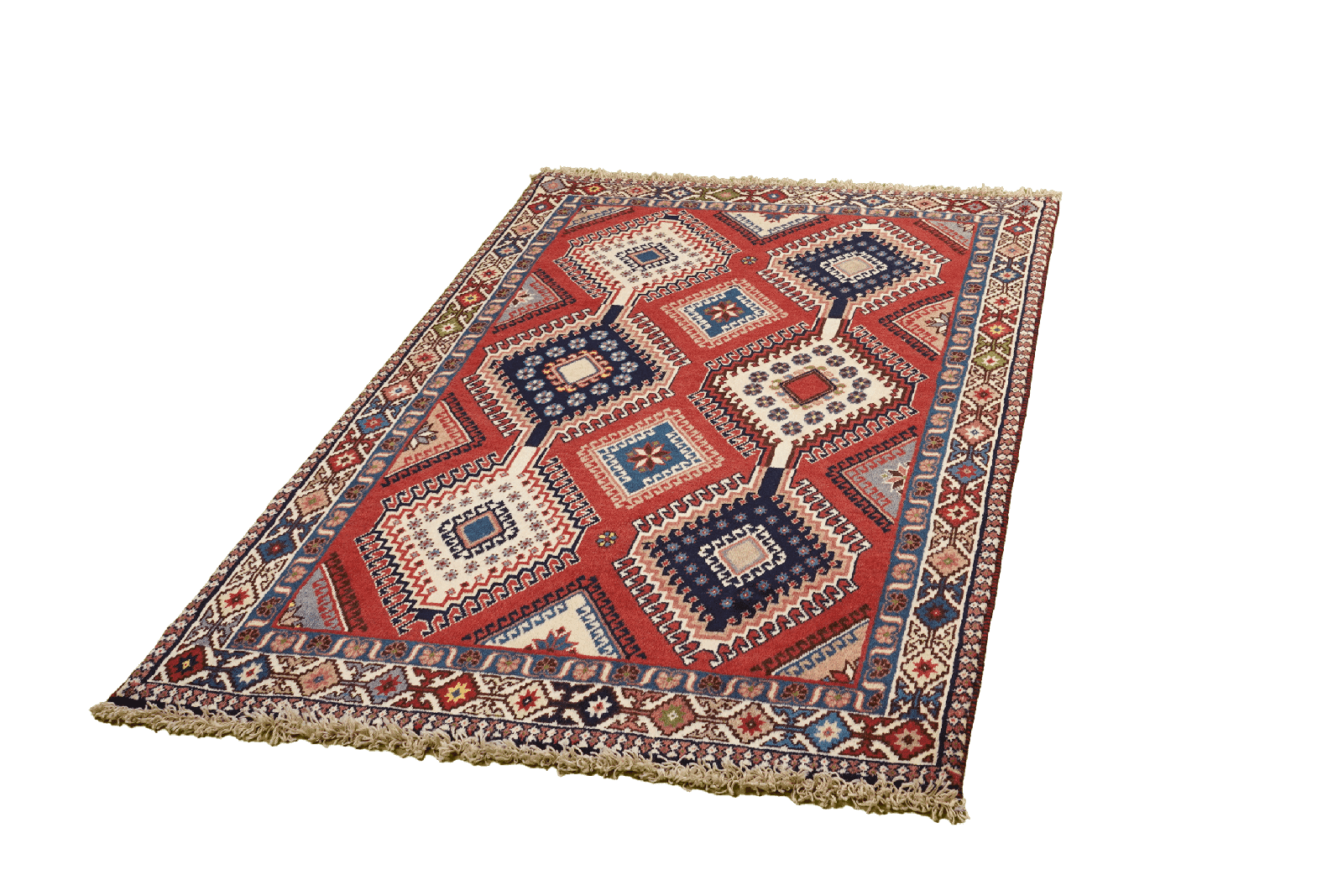 Yalameh — Hand-knotted, 101x147 cm, Red, 100% Virgin Wool | View 5