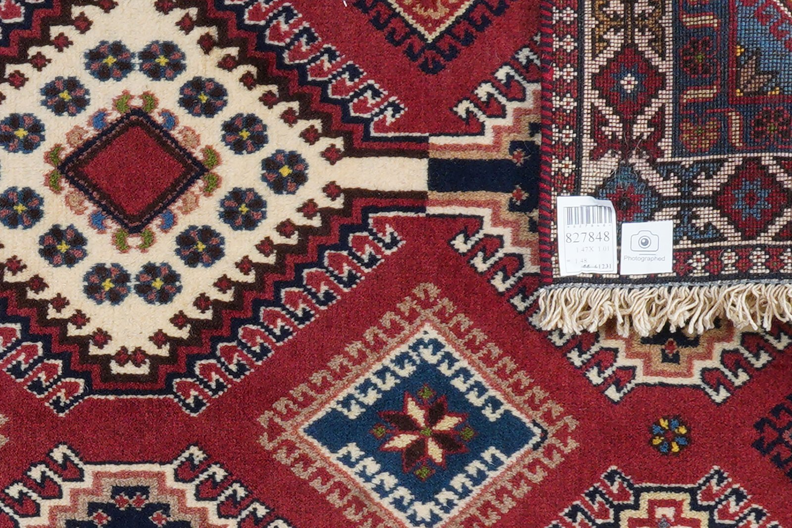 Yalameh — Hand-knotted, 101x147 cm, Red, 100% Virgin Wool | View 6