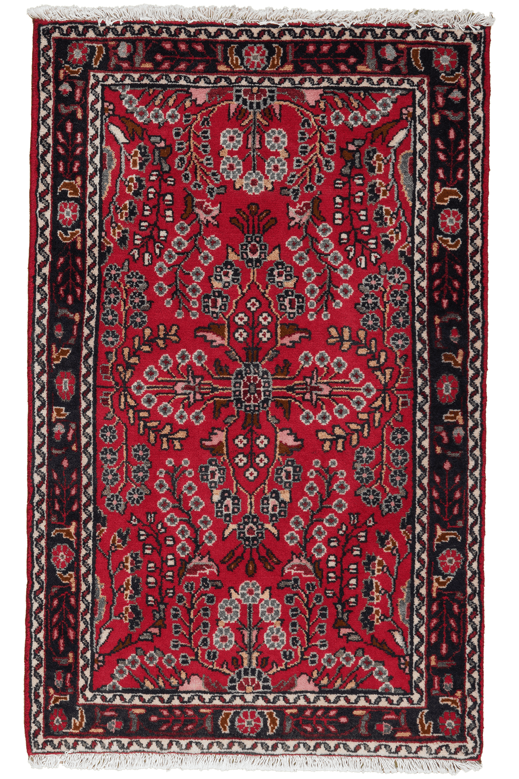 Dardjazin — Hand-knotted, 82x133 cm, Red, 100% Virgin Wool | Main view
