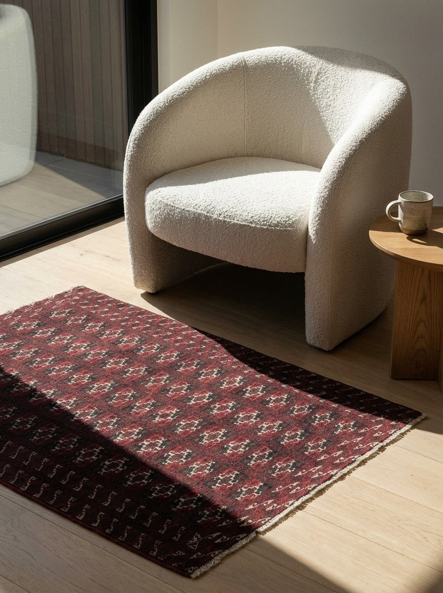 Turkman — Hand-knotted, 112x156 cm, Multicolor, 100% Virgin Wool | Detail view
