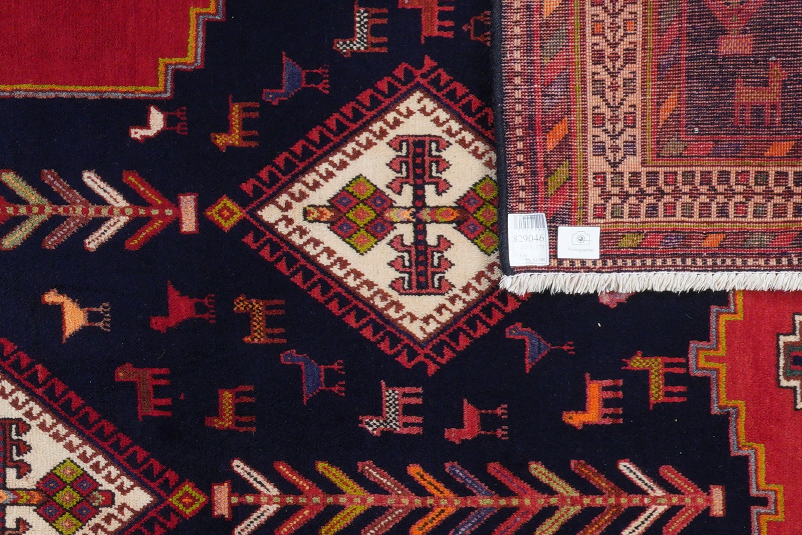 Afshar — Hand-knotted, 172x223 cm, Blue, 100% Virgin Wool | View 6