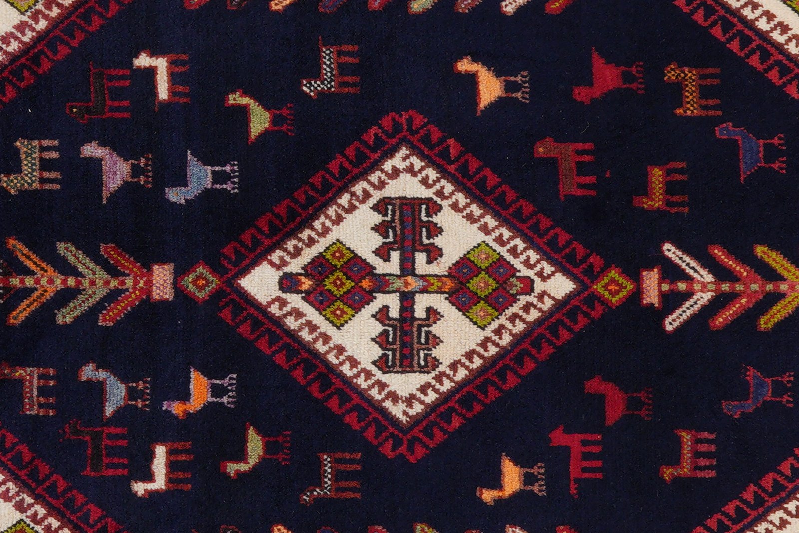 Afshar — Hand-knotted, 172x223 cm, Blue, 100% Virgin Wool | View 7