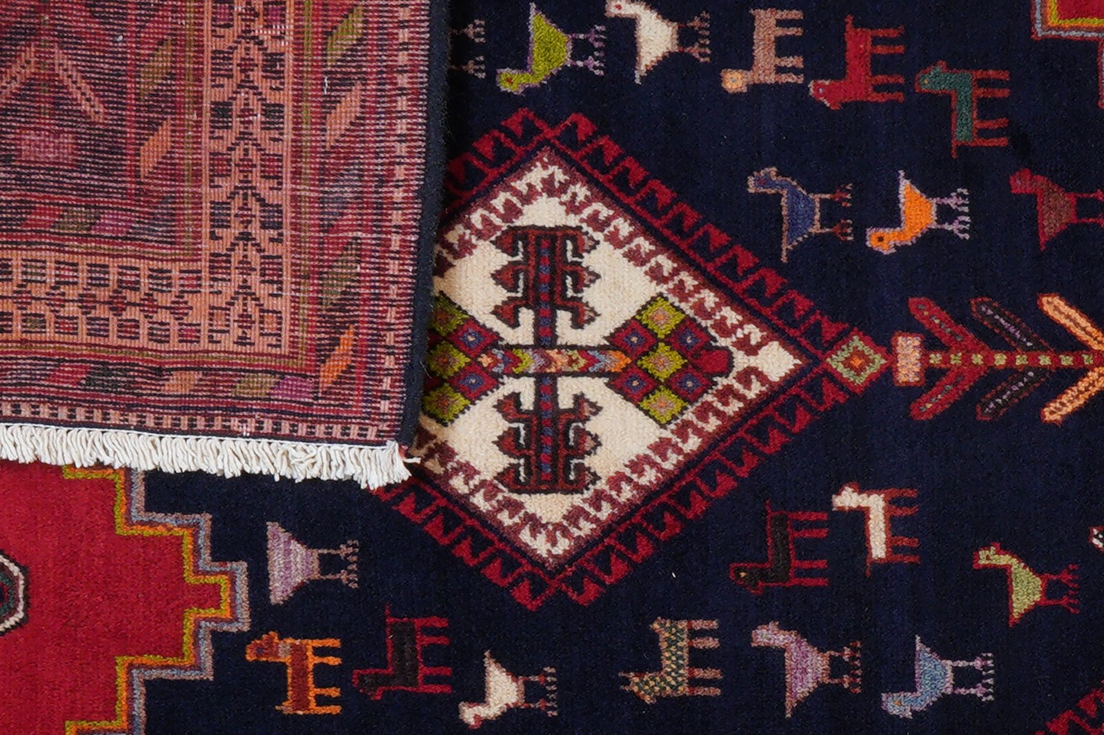 Afshar — Hand-knotted, 172x223 cm, Blue, 100% Virgin Wool | View 8
