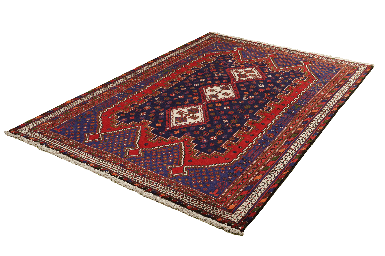 Afshar — Hand-knotted, 160x225 cm, Red, 100% Virgin Wool | View 5