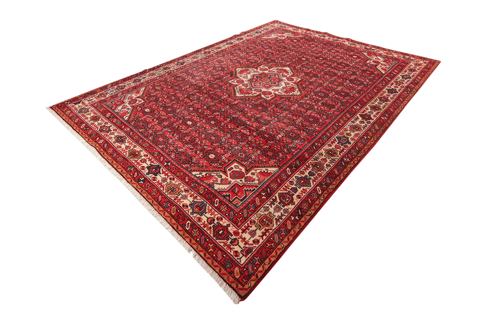 Hosseinabad — Hand-knotted, 222x307 cm, Red, 100% Virgin Wool | View 5