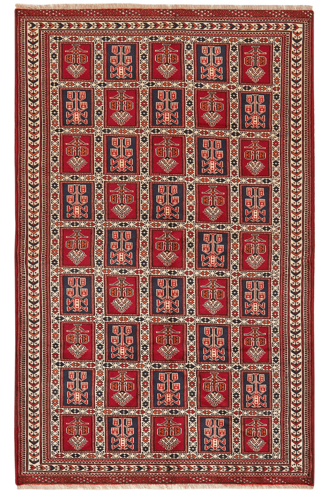 Turkman — Hand-knotted, 152x240 cm, Multicolor, 100% Virgin Wool | Main view