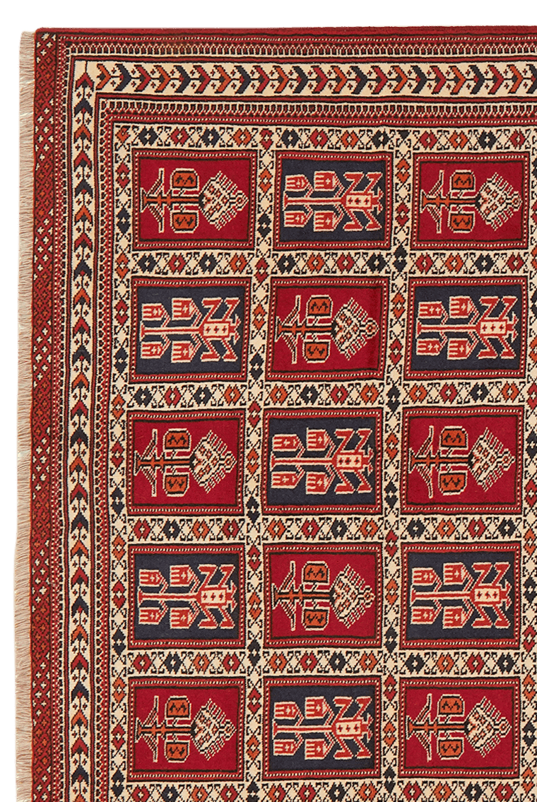 Turkman — Hand-knotted, 152x240 cm, Multicolor, 100% Virgin Wool | View 3