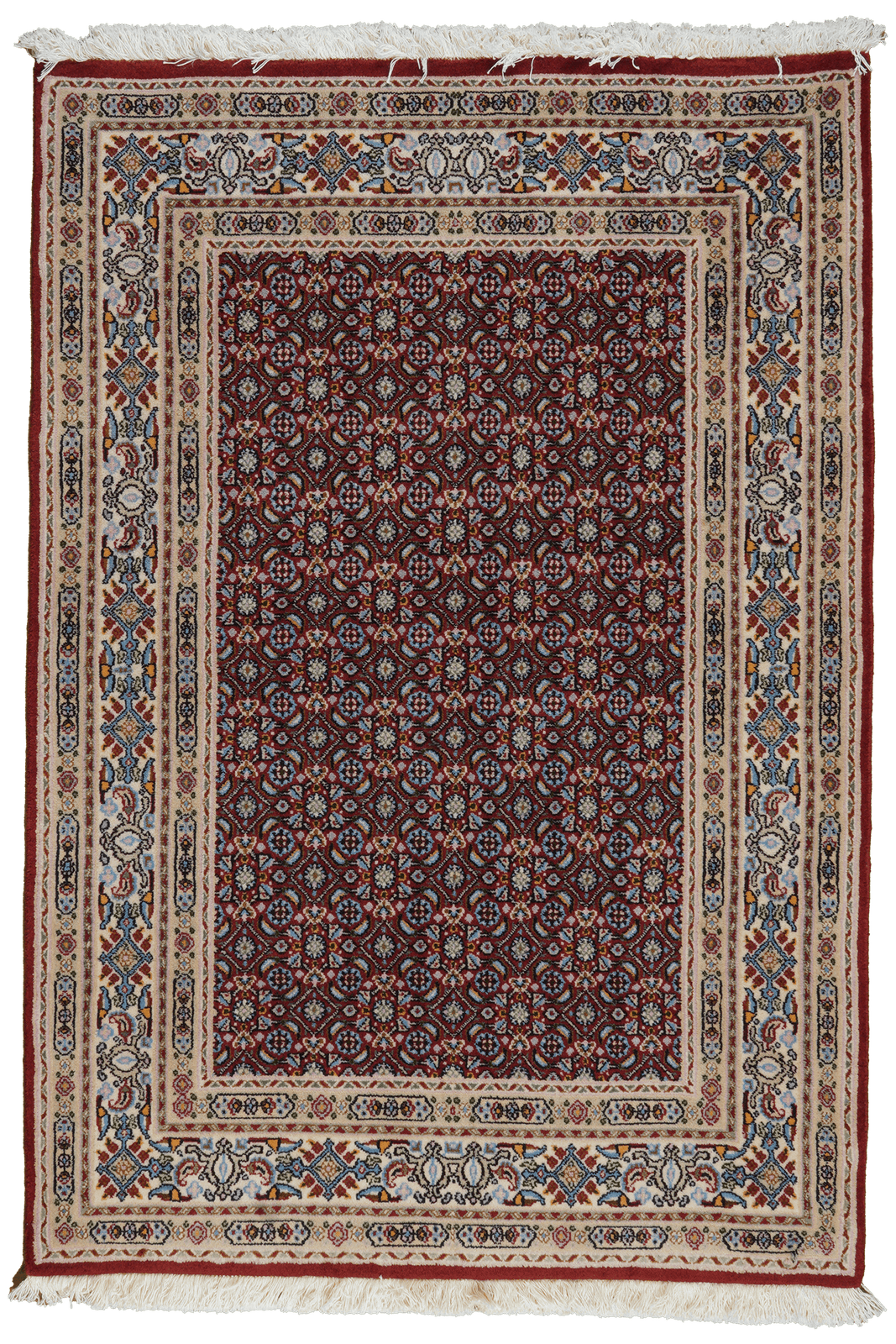 Moud Mahi — Hand-knotted, 98x142 cm, Red, 100% Virgin Wool | Main view