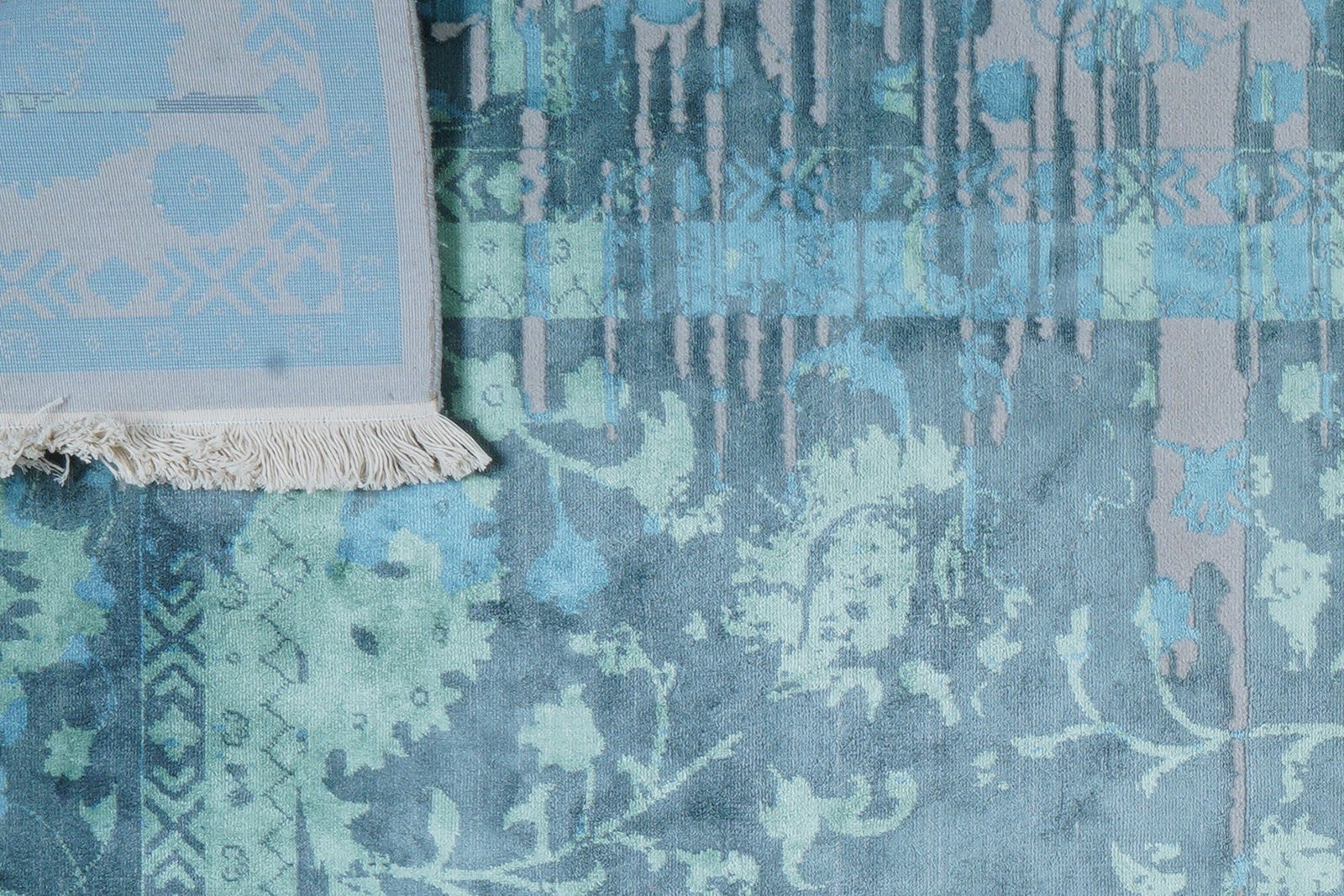 Paradayda — Hand-knotted, 203x291 cm, Blue, 80% Viskose, 20% Baumwolle | View 8