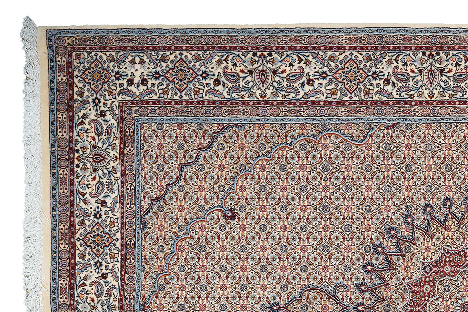 Moud Mahi — Hand-knotted, 194x295 cm, Beige, 100% Virgin Wool | View 3