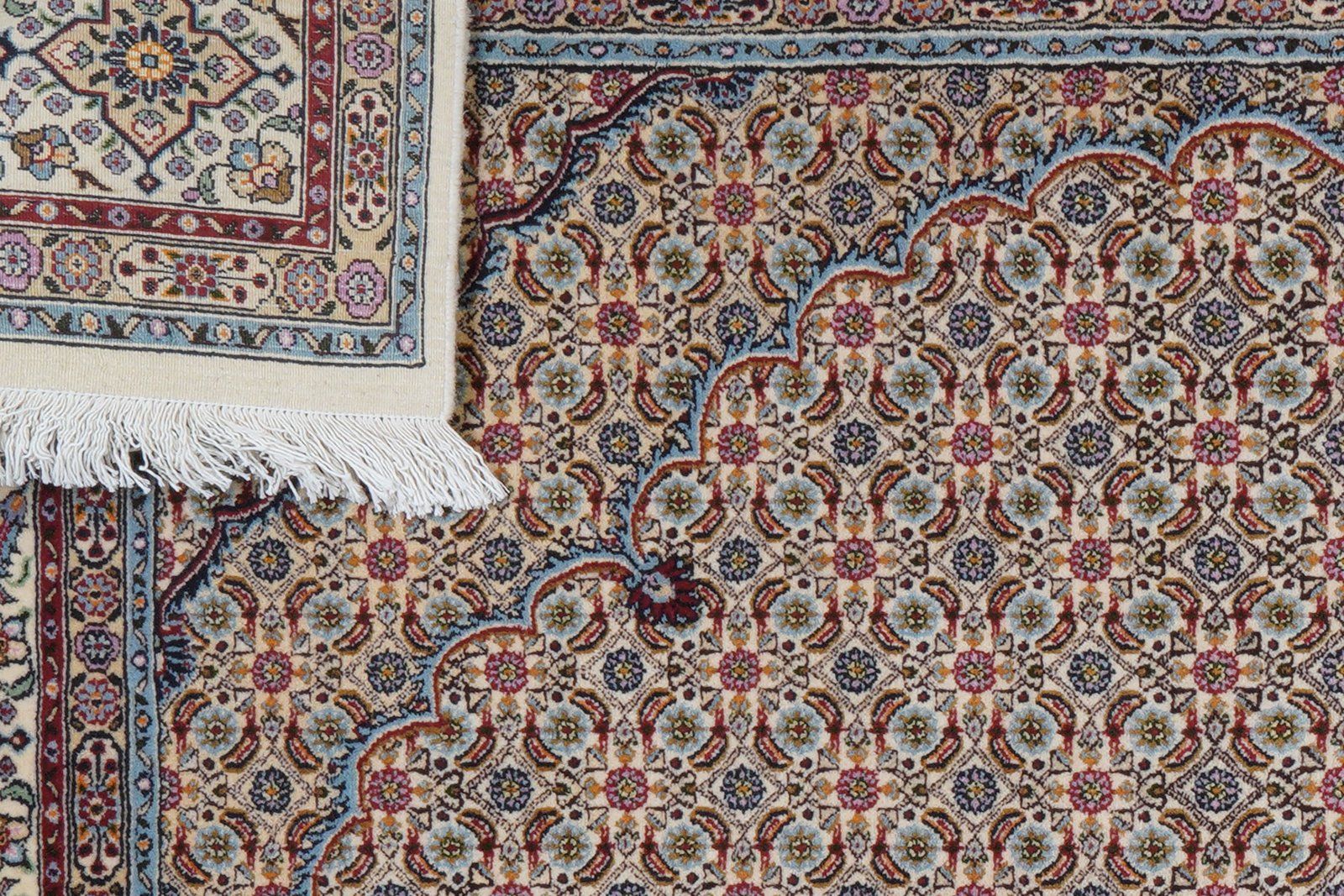 Moud Mahi — Hand-knotted, 194x295 cm, Beige, 100% Virgin Wool | View 8