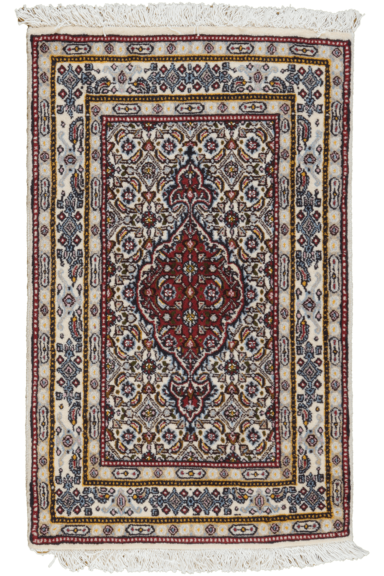 Moud Mahi — Hand-knotted, 57x91 cm, Beige, 100% Virgin Wool | Main view