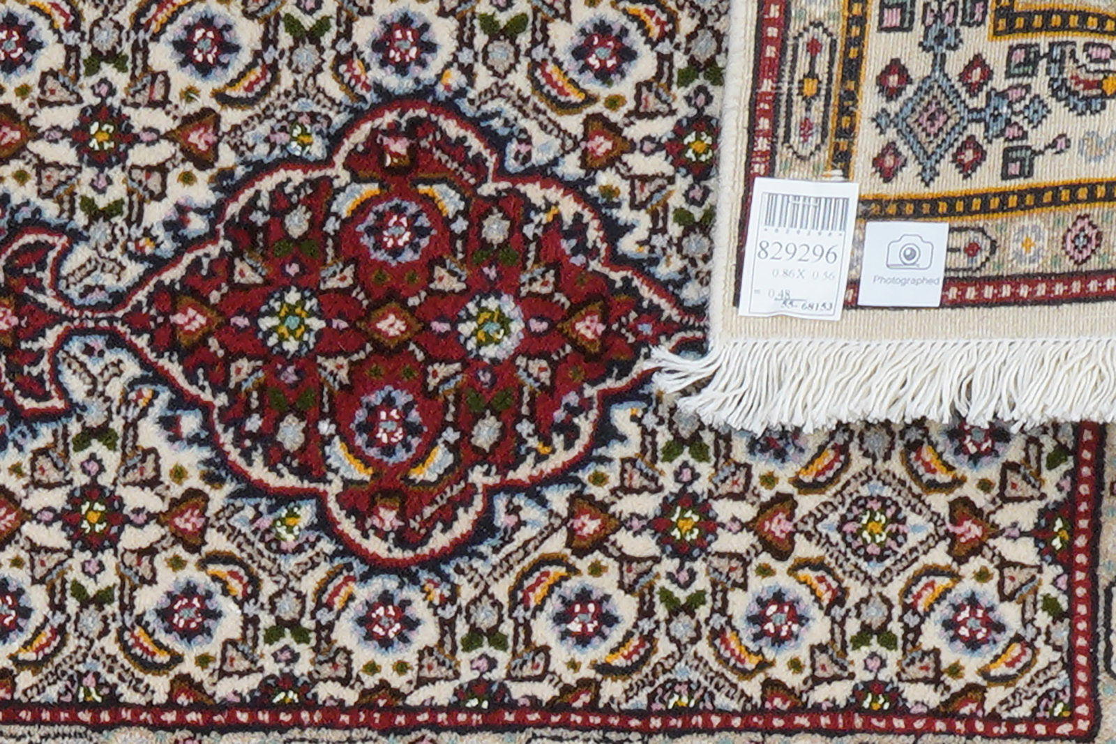 Moud Mahi — Handgefertigt, 86x56 cm, Beige, 100% Virgin Wool | View 7