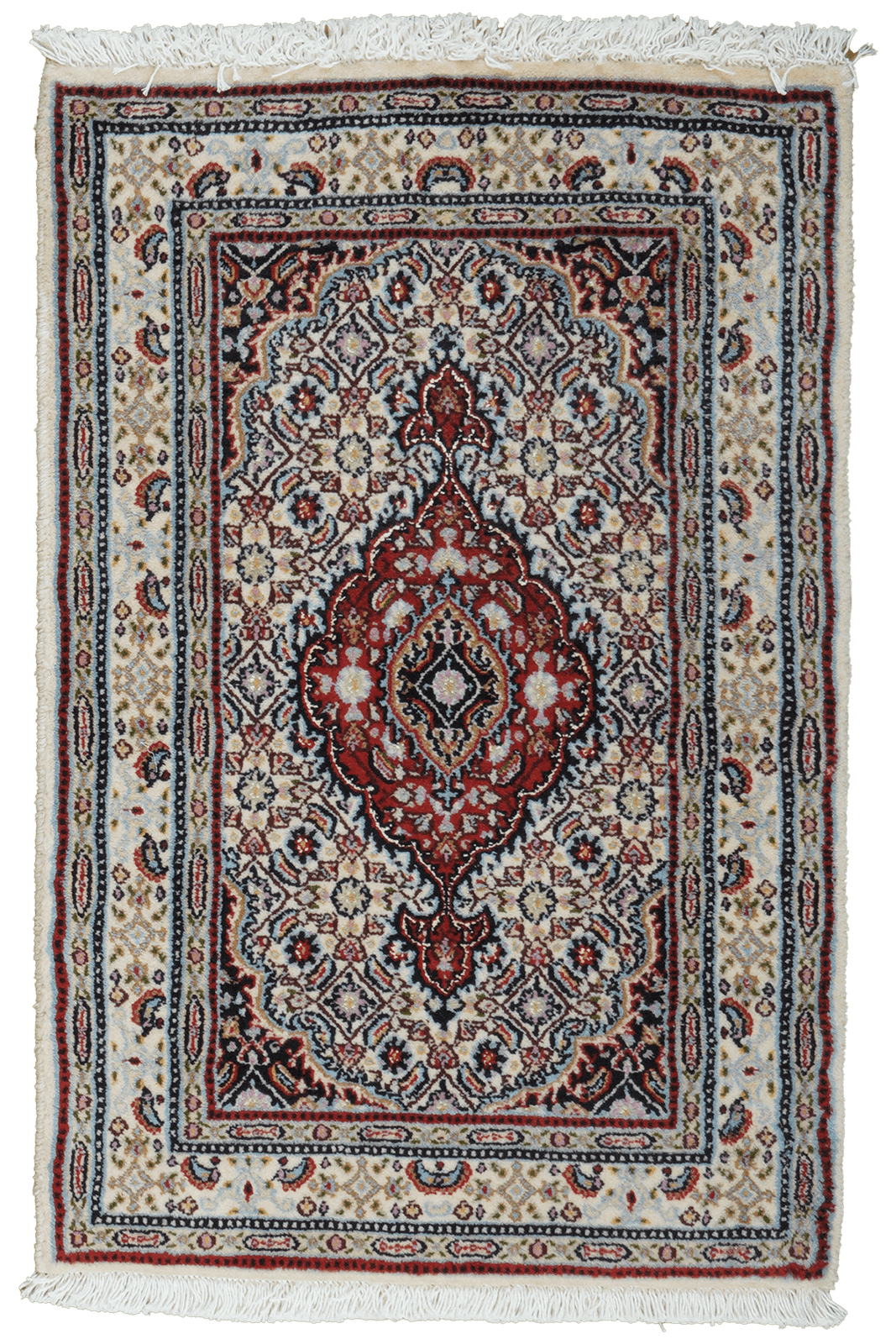 Moud Mahi — Hand-knotted, 58x87 cm, Beige, 100% Virgin Wool | Main view