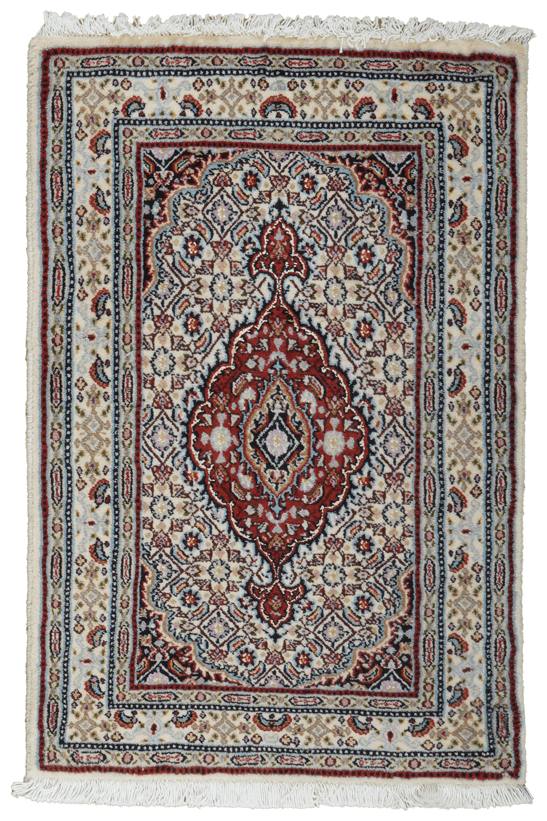 Moud Mahi — Hand-knotted, 58x87 cm, Beige, 100% Virgin Wool | Main view
