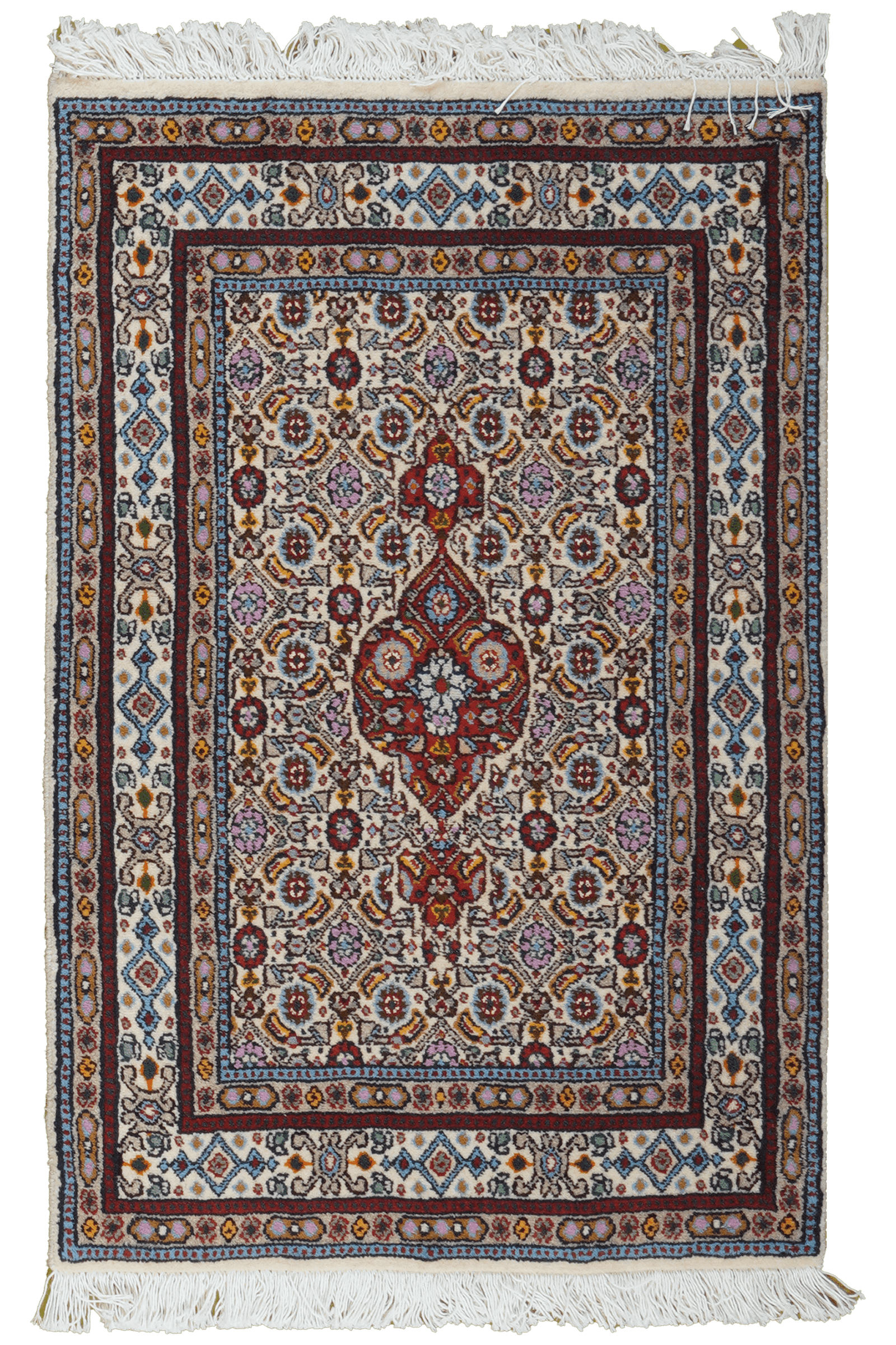 Moud Mahi — Hand-knotted, 58x88 cm, Beige, 100% Virgin Wool | Main view