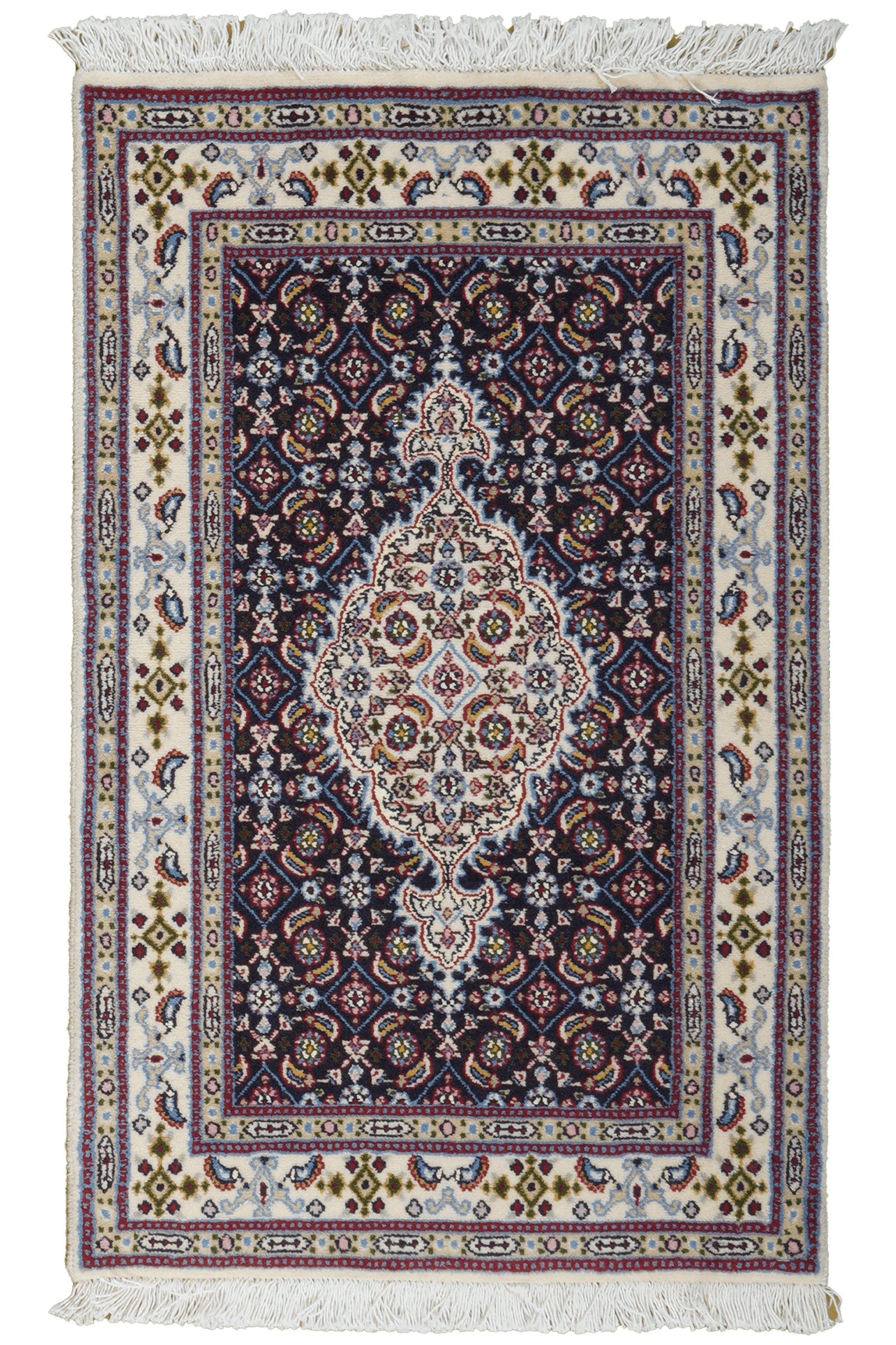 Moud Mahi — Hand-knotted, 56x90 cm, Blue, 100% Virgin Wool | Main view