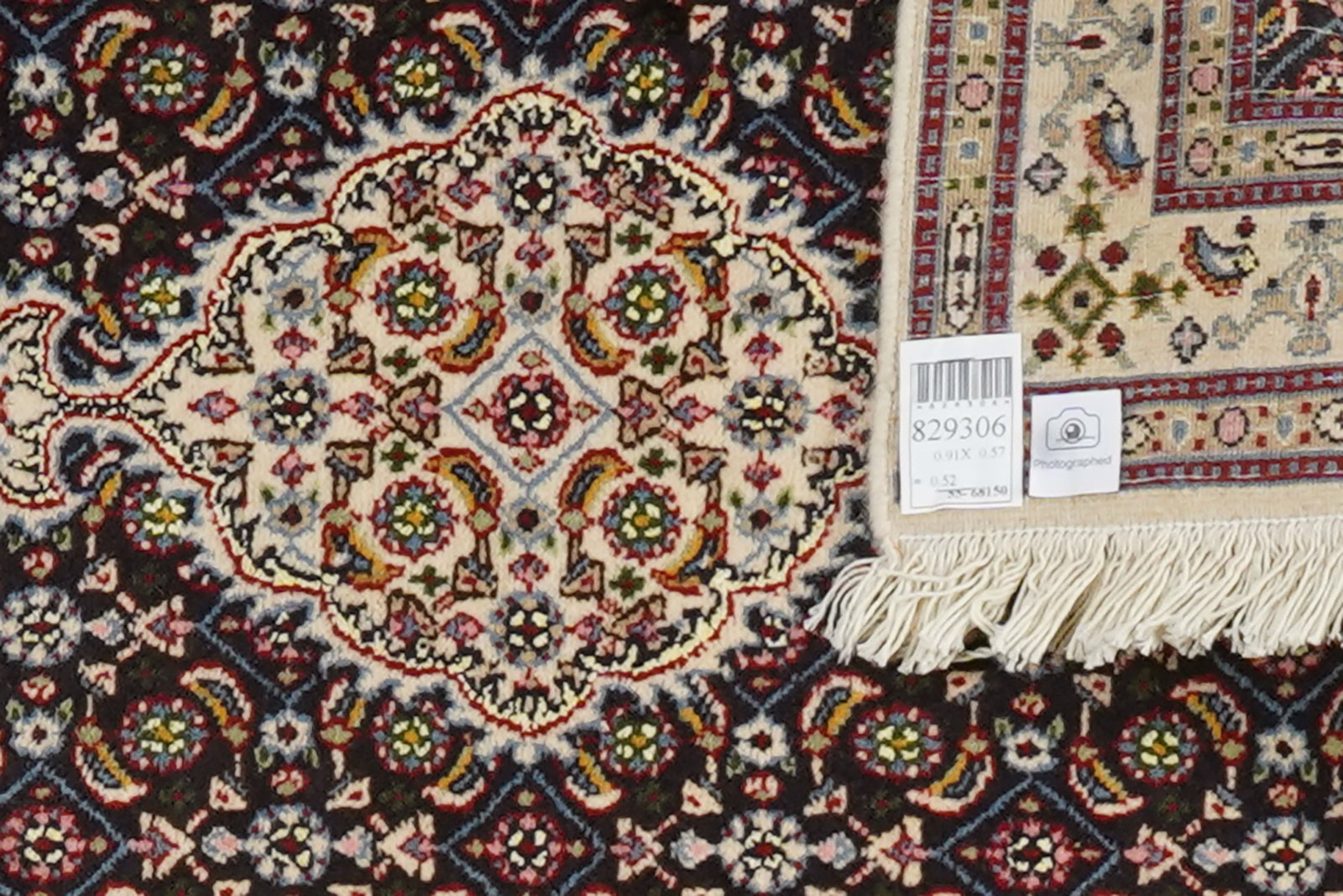 Moud Mahi — Hand-knotted, 57x91 cm, Blue, 100% Virgin Wool | View 6