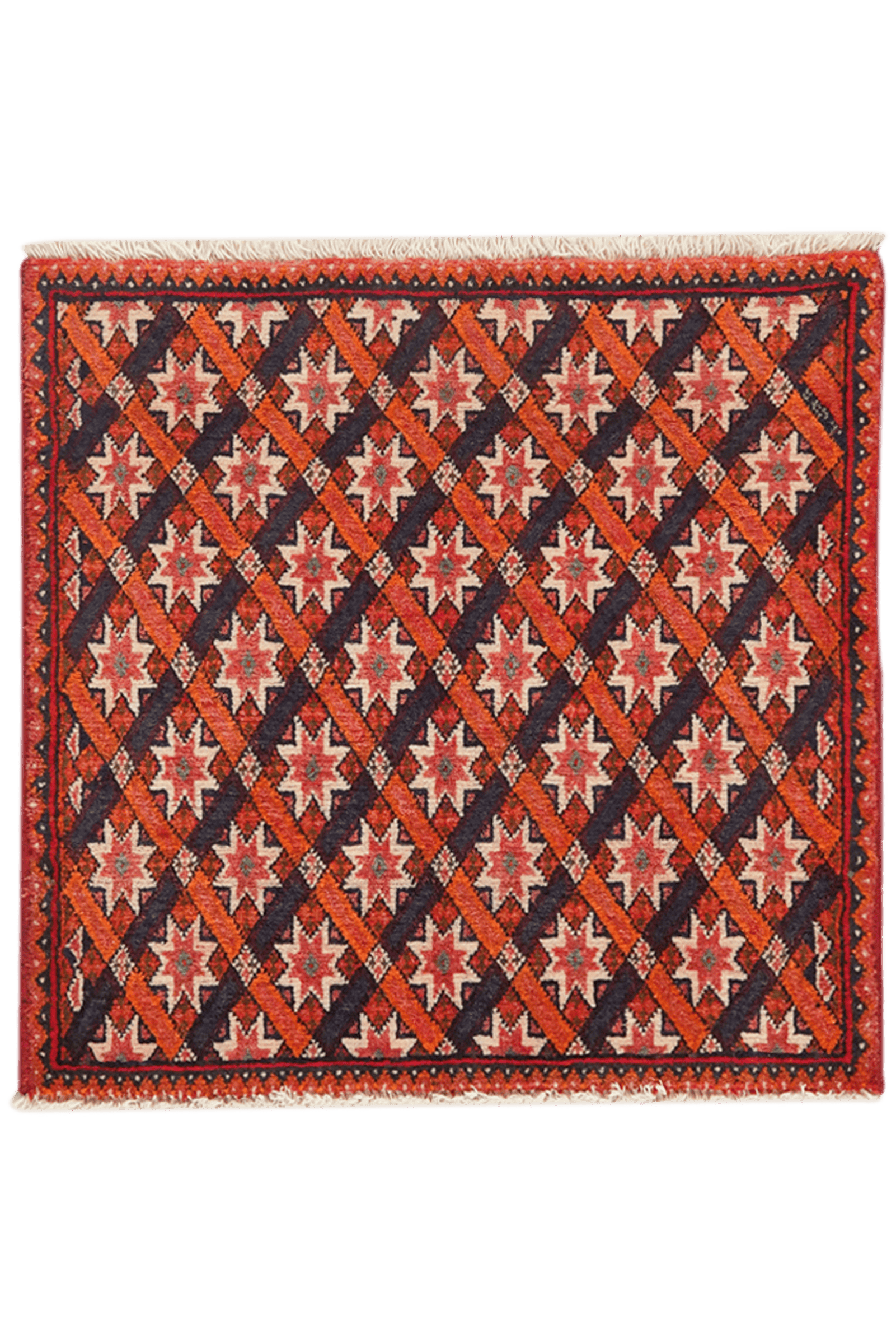 Gashgai — Hand-knotted, 66x62 cm, Multicolor, 100% Virgin Wool | Main view