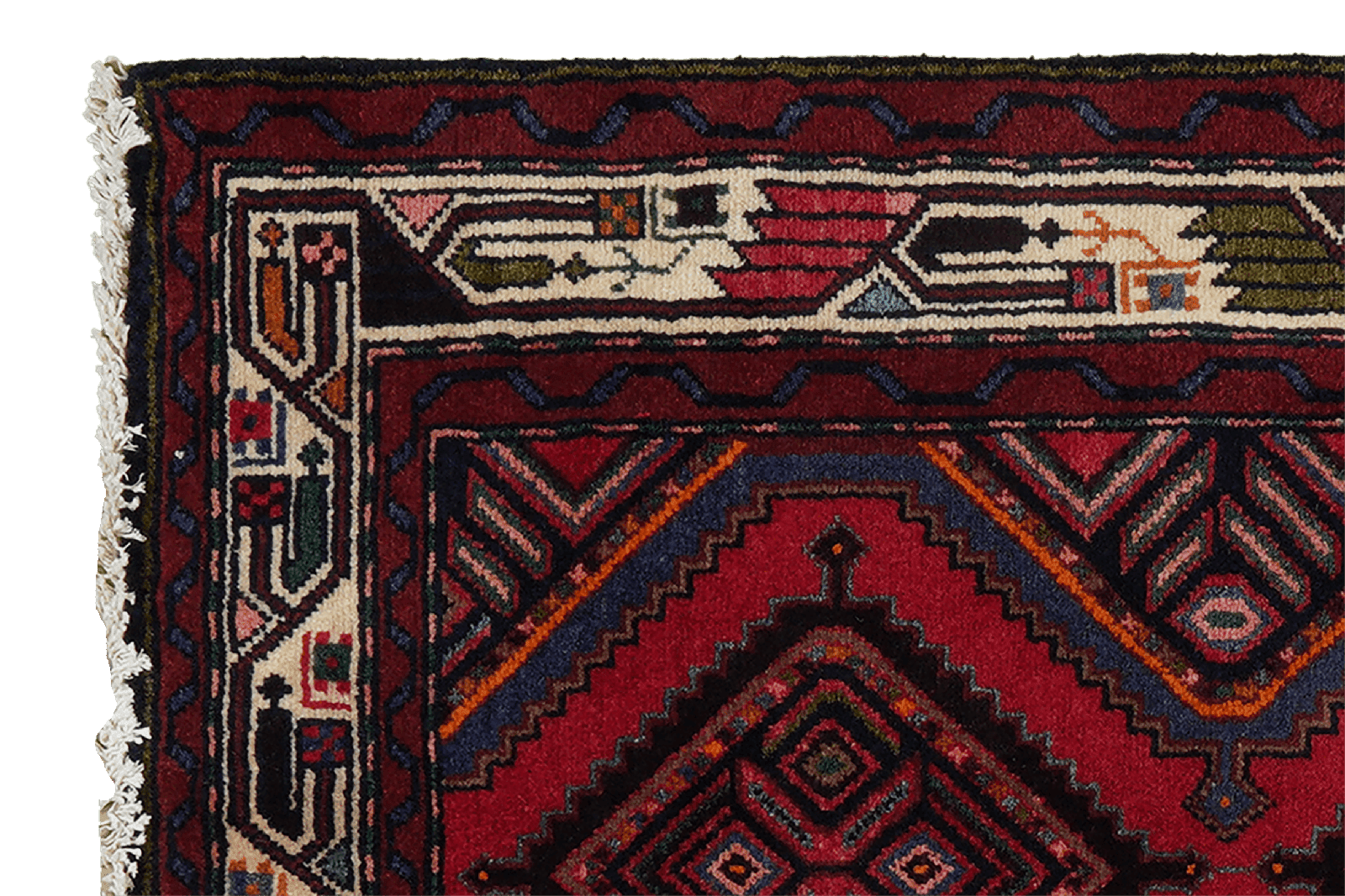 Zagheh — Hand-knotted, 75x135 cm, Red, 100% Virgin Wool | View 3