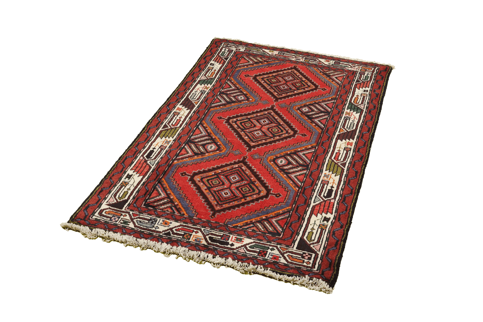 Zagheh — Hand-knotted, 75x135 cm, Red, 100% Virgin Wool | View 5