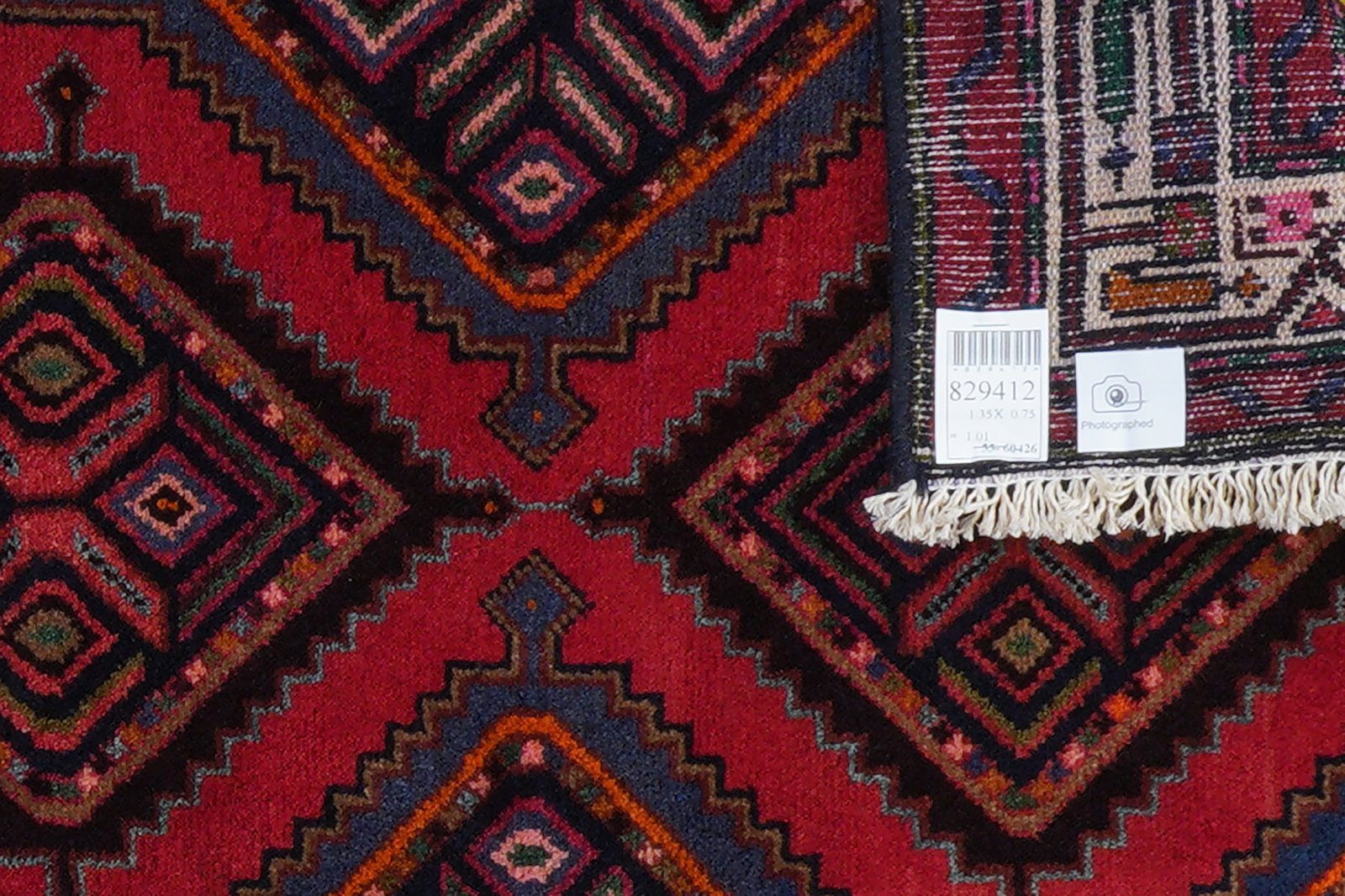 Zagheh — Hand-knotted, 75x135 cm, Red, 100% Virgin Wool | View 6