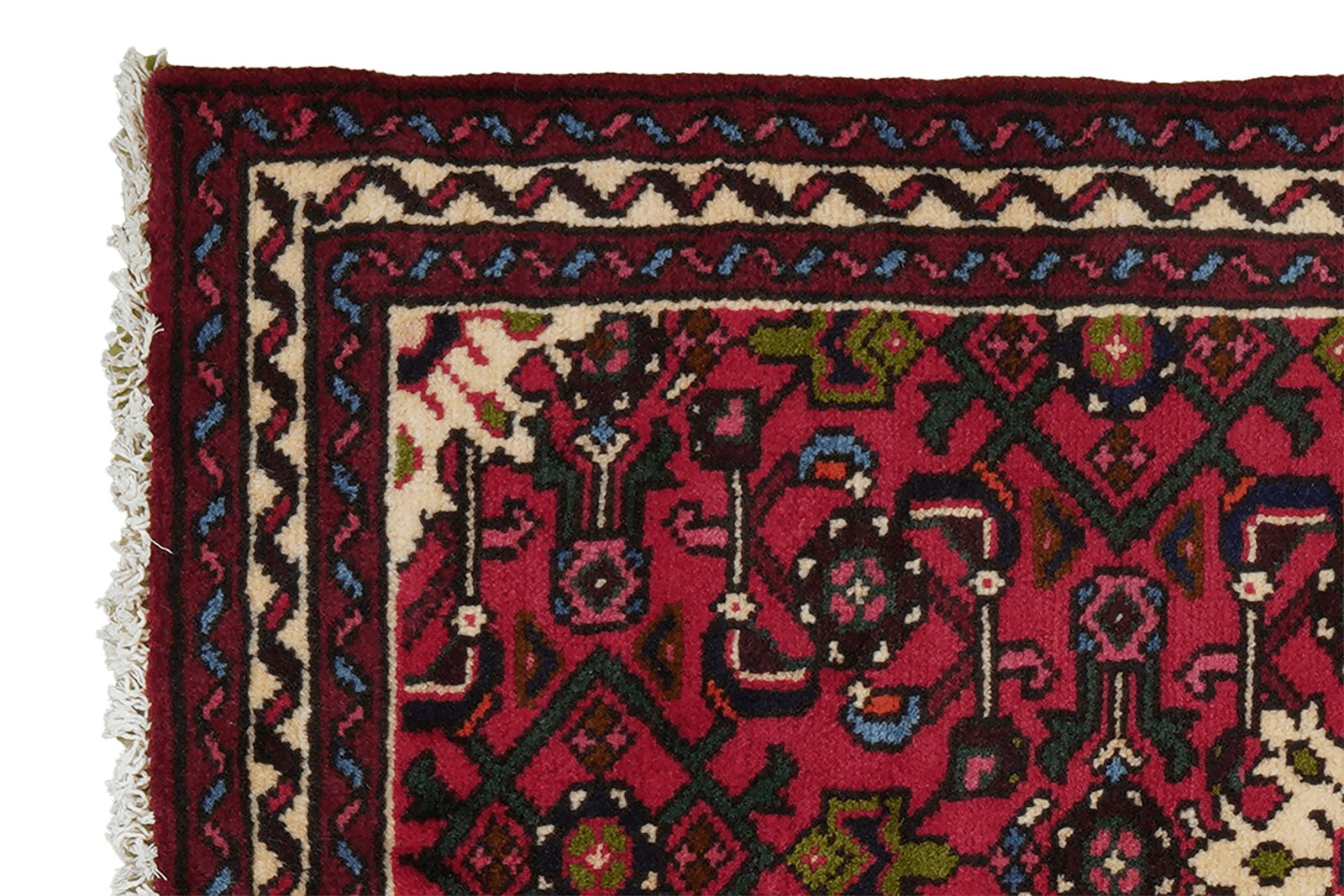 Hosseinabad — Hand-knotted, 71x115 cm, Red, 100% Virgin Wool | View 3