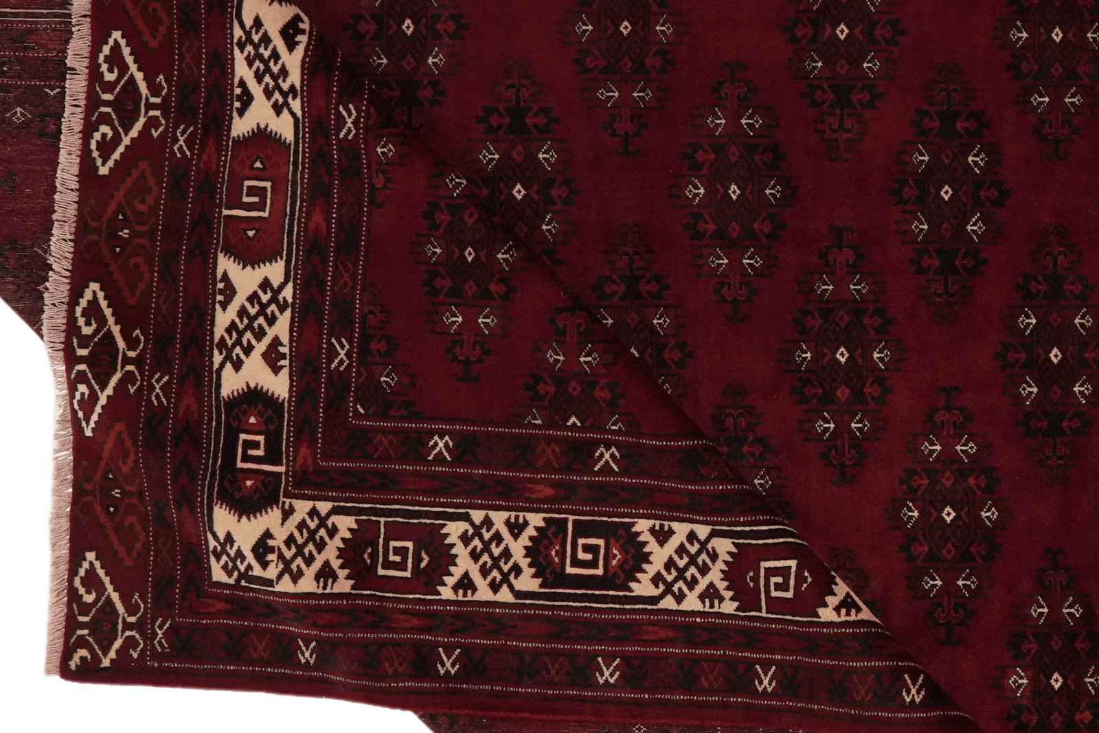 Turkman — Hand-knotted, 263x346 cm, Red, 100% Virgin Wool | View 7