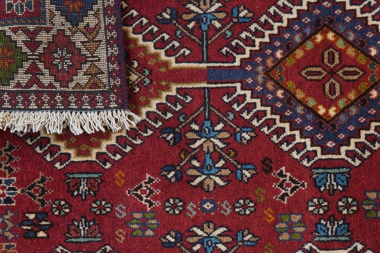 Yalameh — Hand-knotted, 101x142 cm, Red, 100% Virgin Wool | View 8