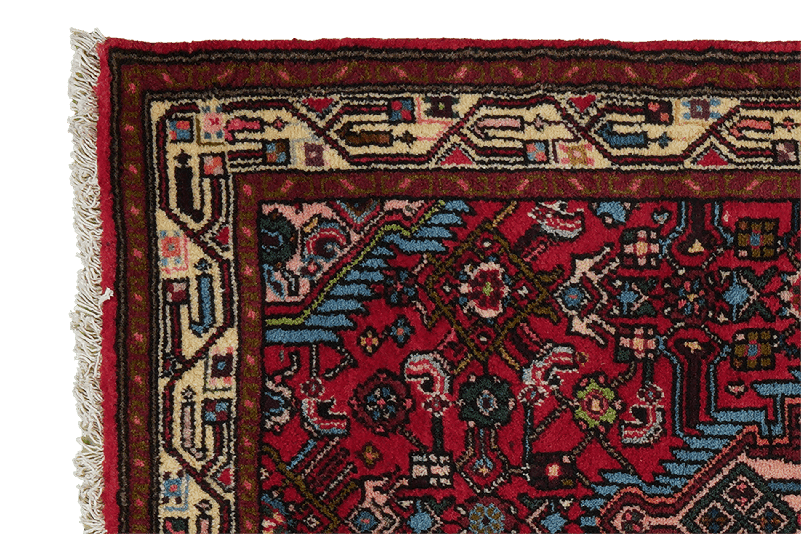 Assadabad — Hand-knotted, 80x129 cm, Red, 100% Virgin Wool | View 3