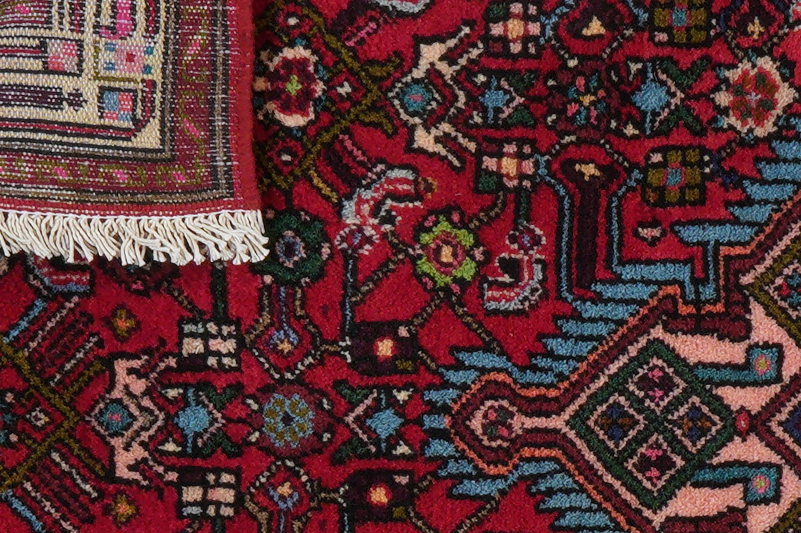 Assadabad — Hand-knotted, 80x129 cm, Red, 100% Virgin Wool | View 8