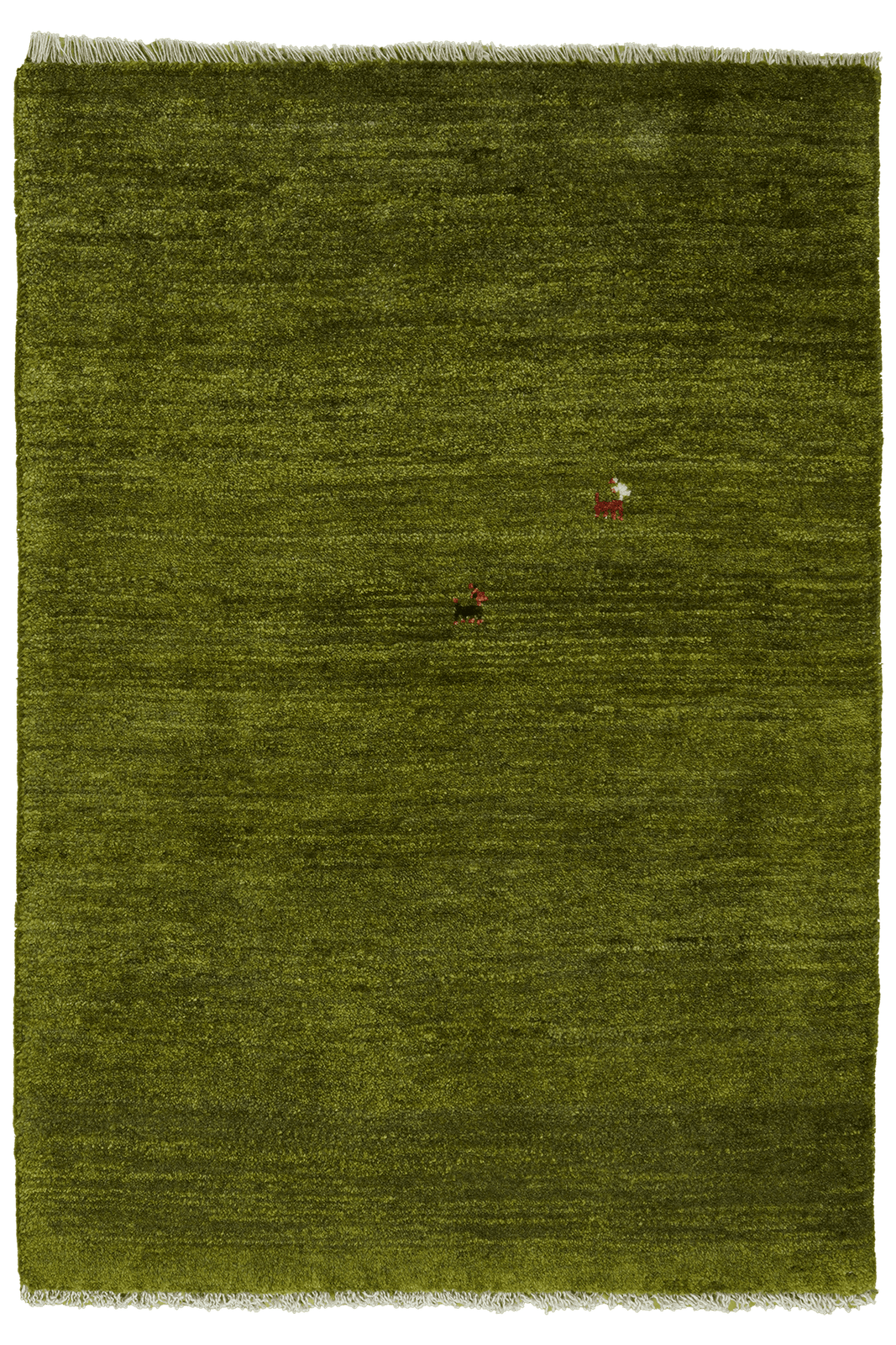 Gabbeh — Hand-knotted, 84x120 cm, Green, 100% Virgin Wool | Main view