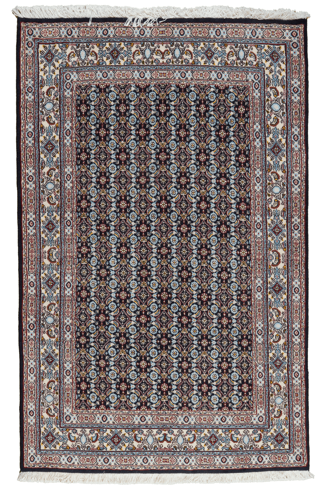 Moud Mahi — Hand-knotted, 96x150 cm, Blue, 100% Virgin Wool | Main view