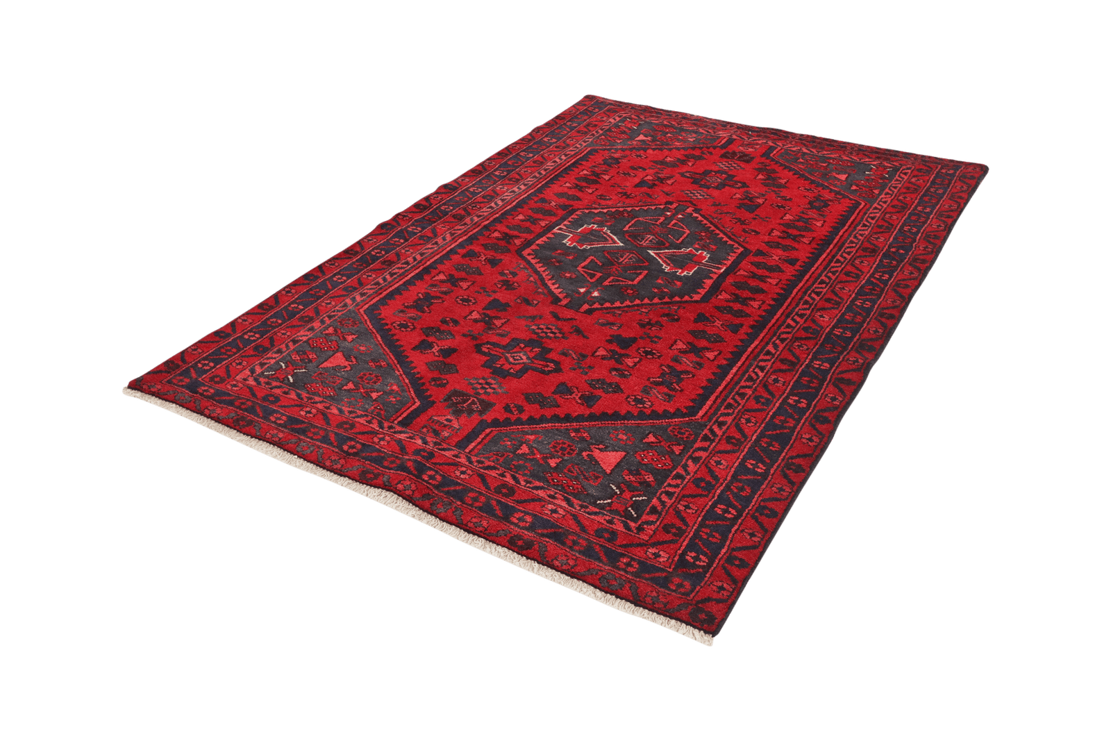 Khamseh — Hand-knotted, 136x202 cm, Red, 100% Virgin Wool | View 5
