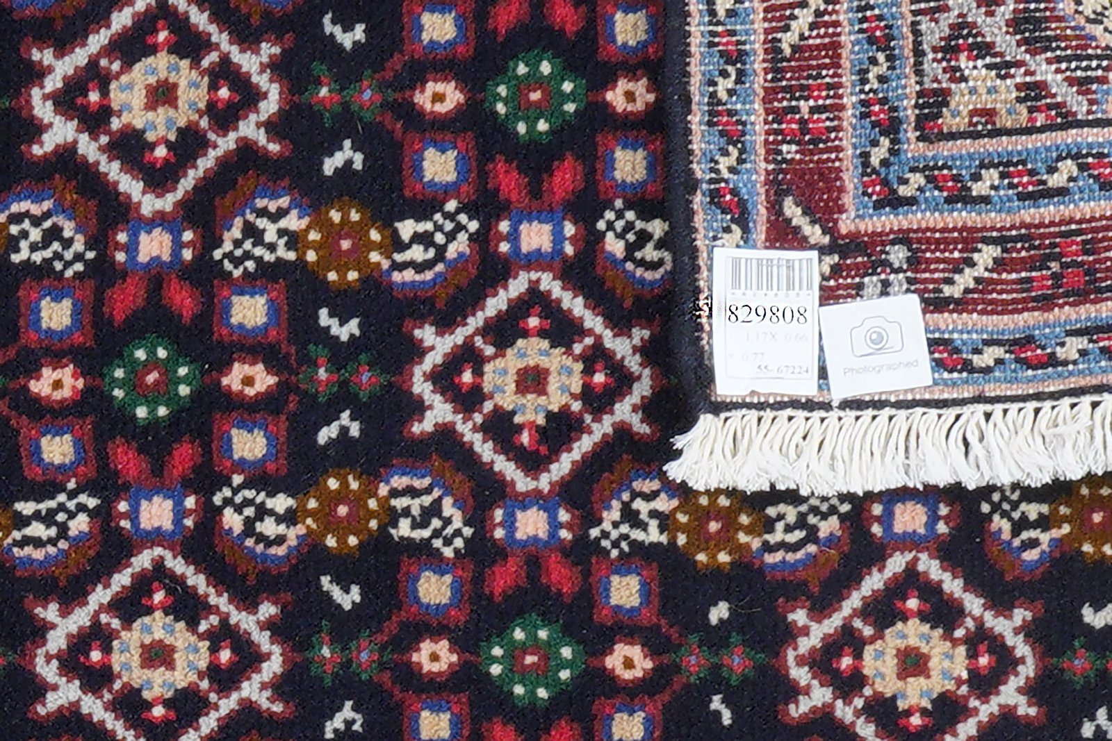 Hosseinabad — Hand-knotted, 66x117 cm, Blue, 100% Virgin Wool | View 6